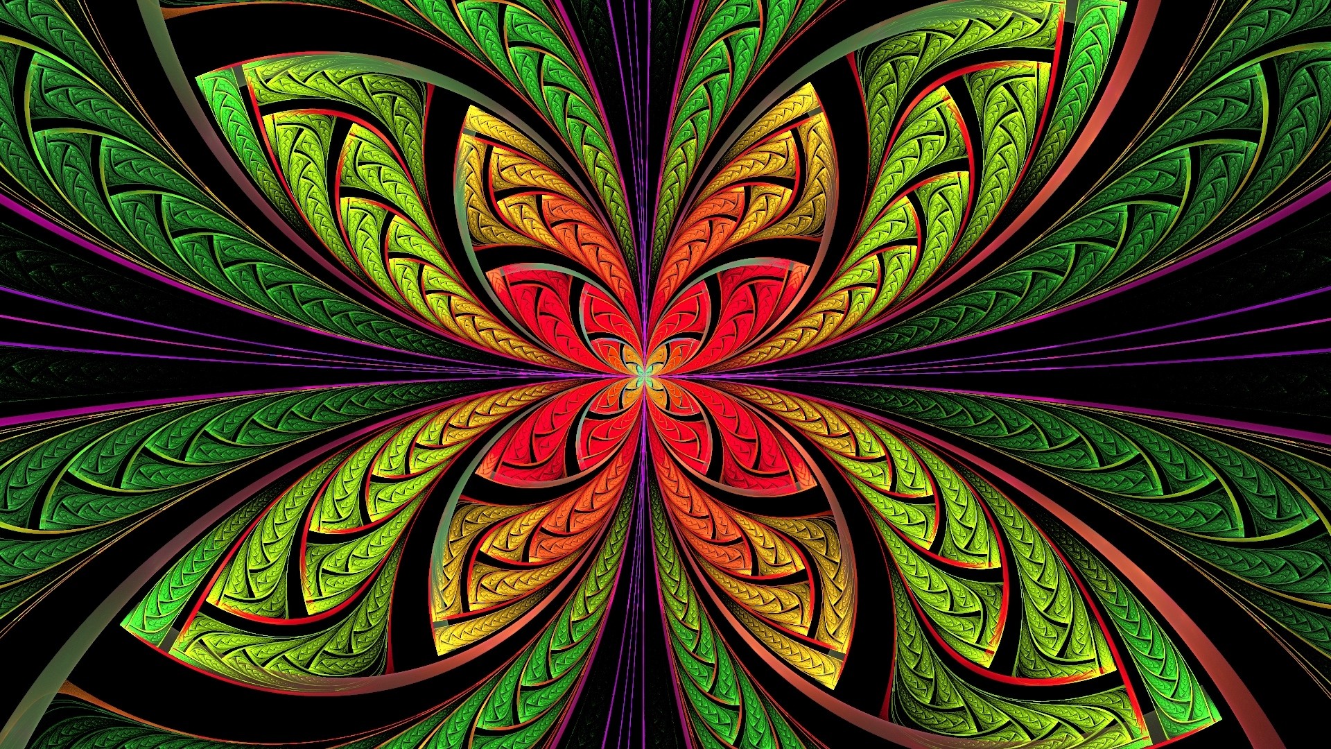 1920x1080 Preview wallpaper bright, flower shape, multicolored 