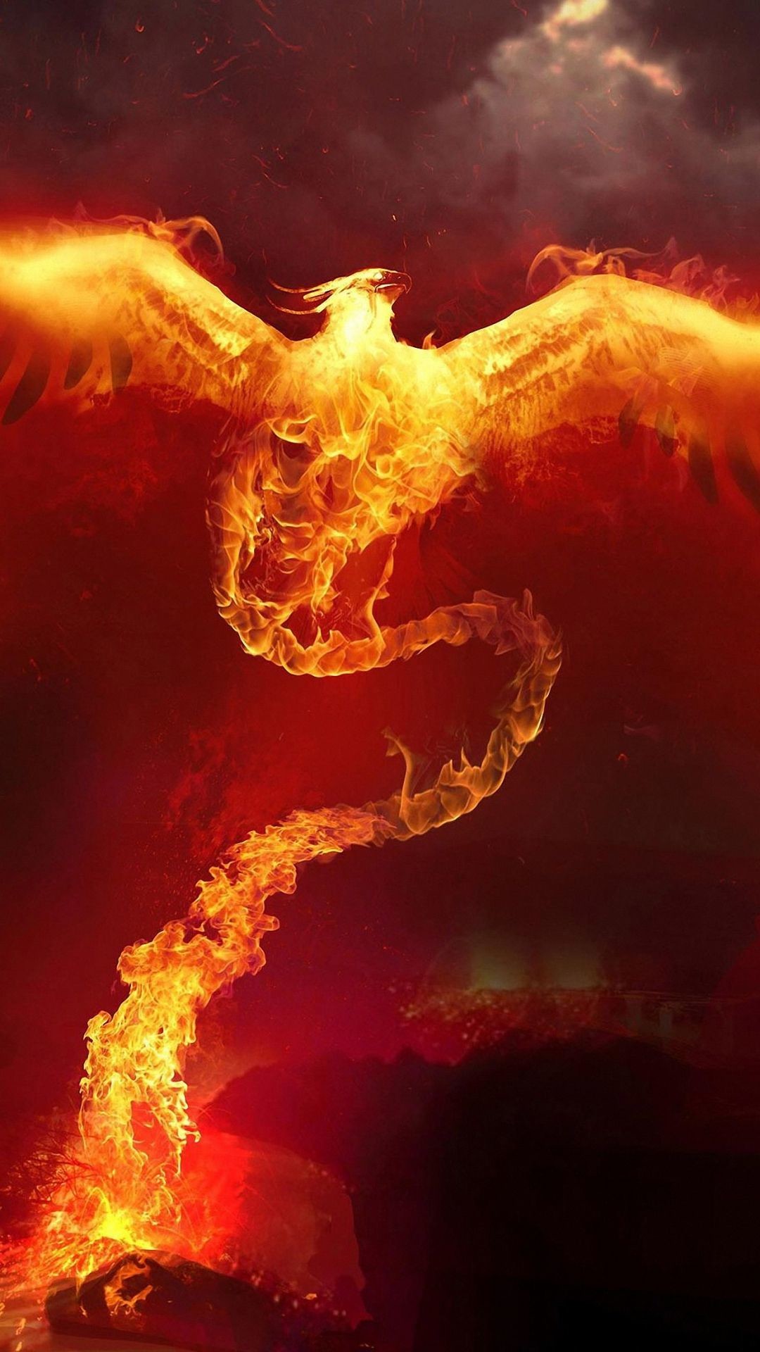1080x1920 Awesome Fire Phoenix iPhone 6s Wallpapers HD