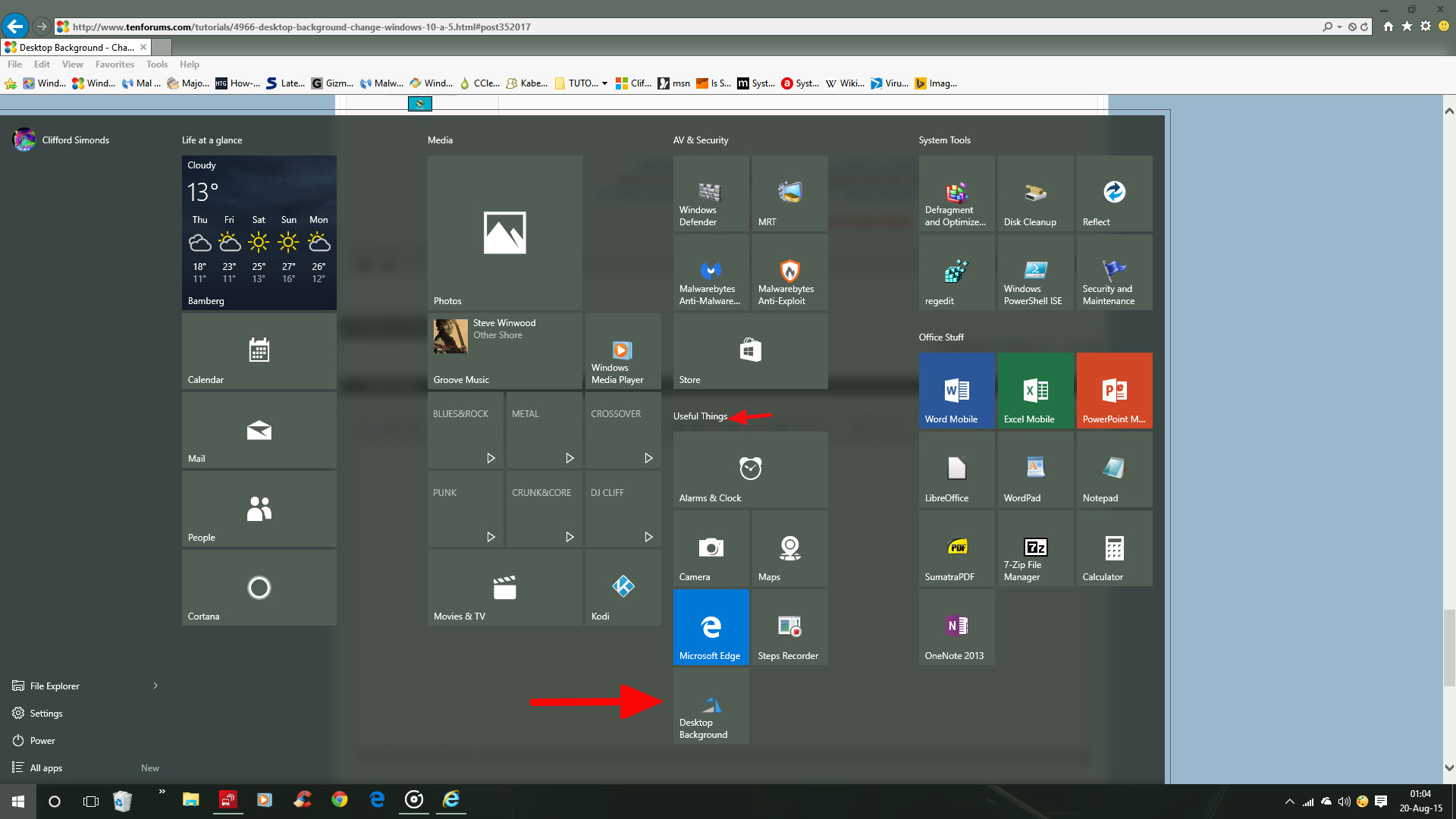 1920x1080 Change Desktop Background in Windows 10