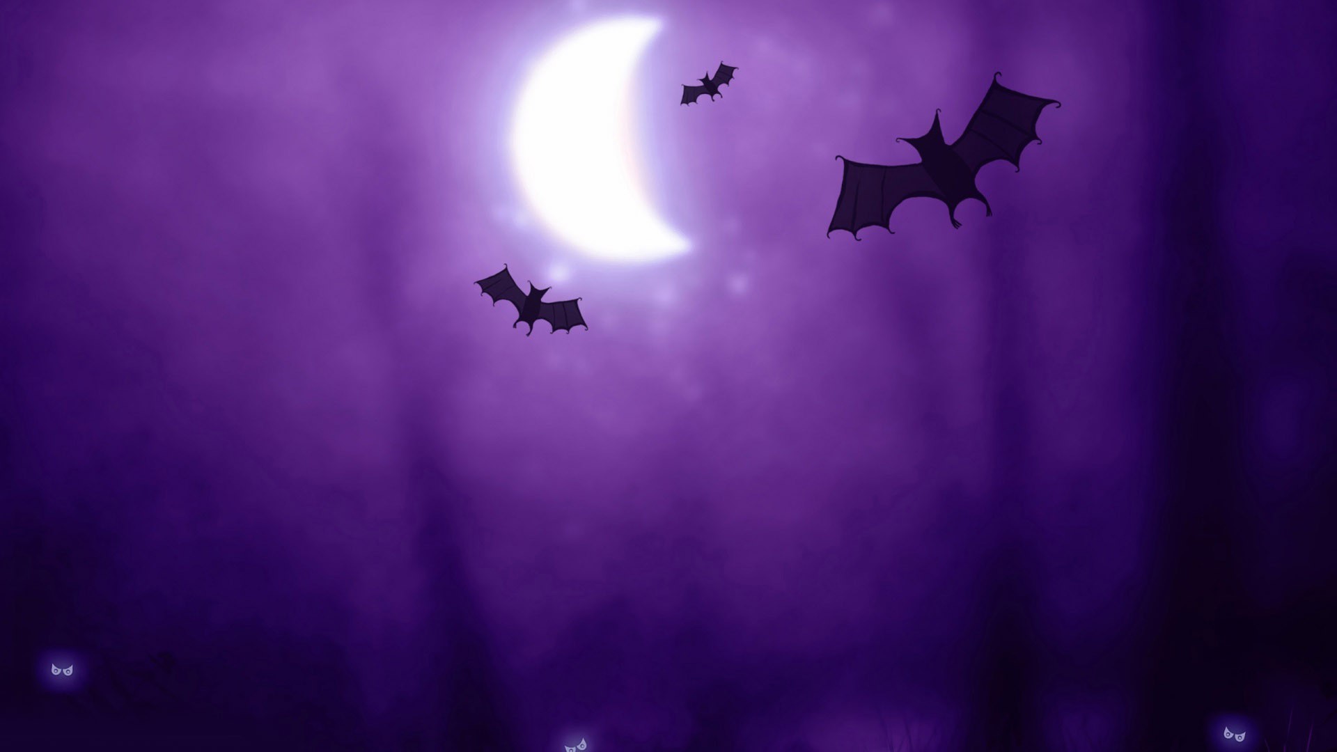 1920x1080 Bats in the purple night wallpaper 10848 