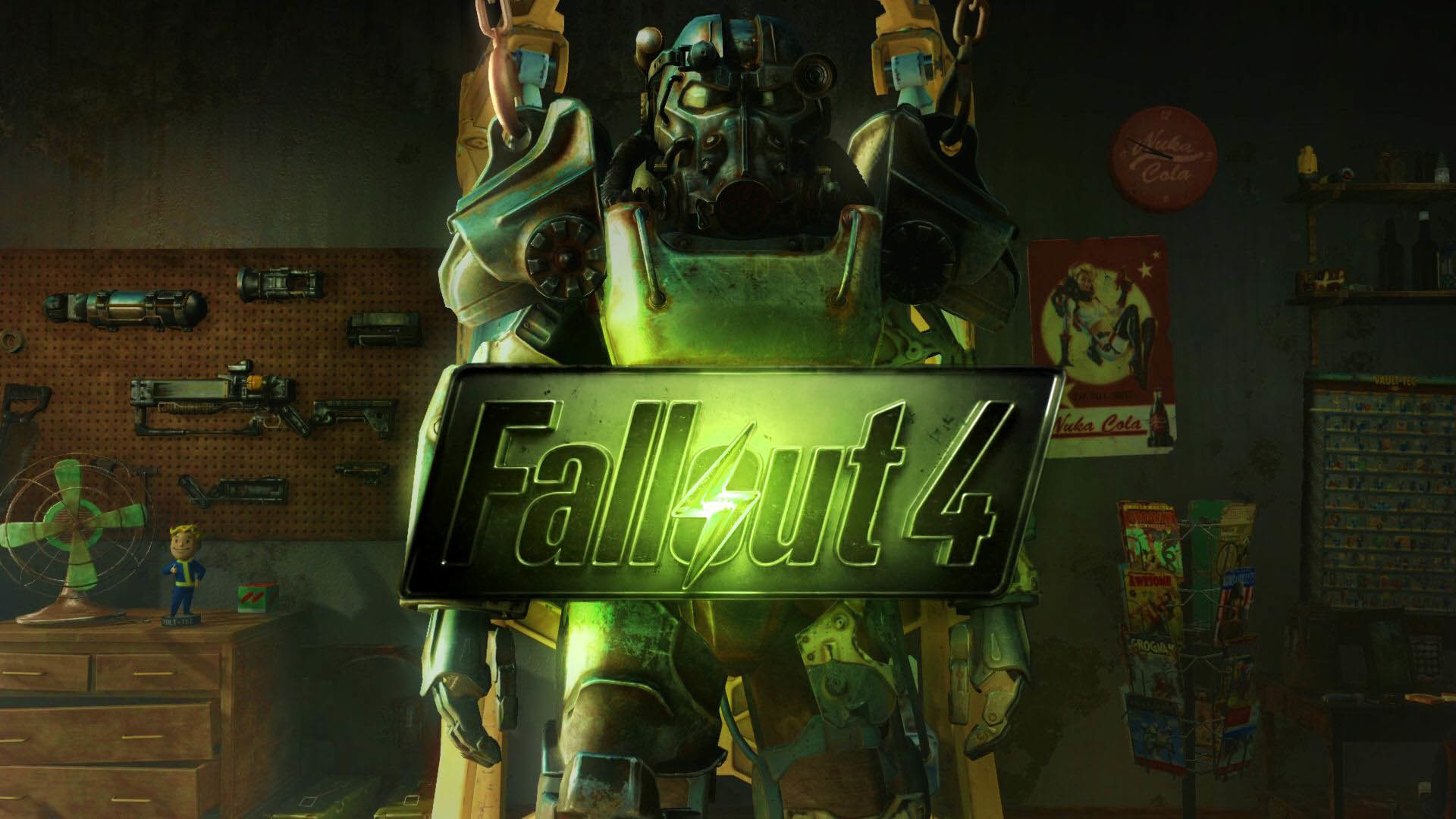 1920x1080 Fallout 4 Logo & Armor  wallpaper