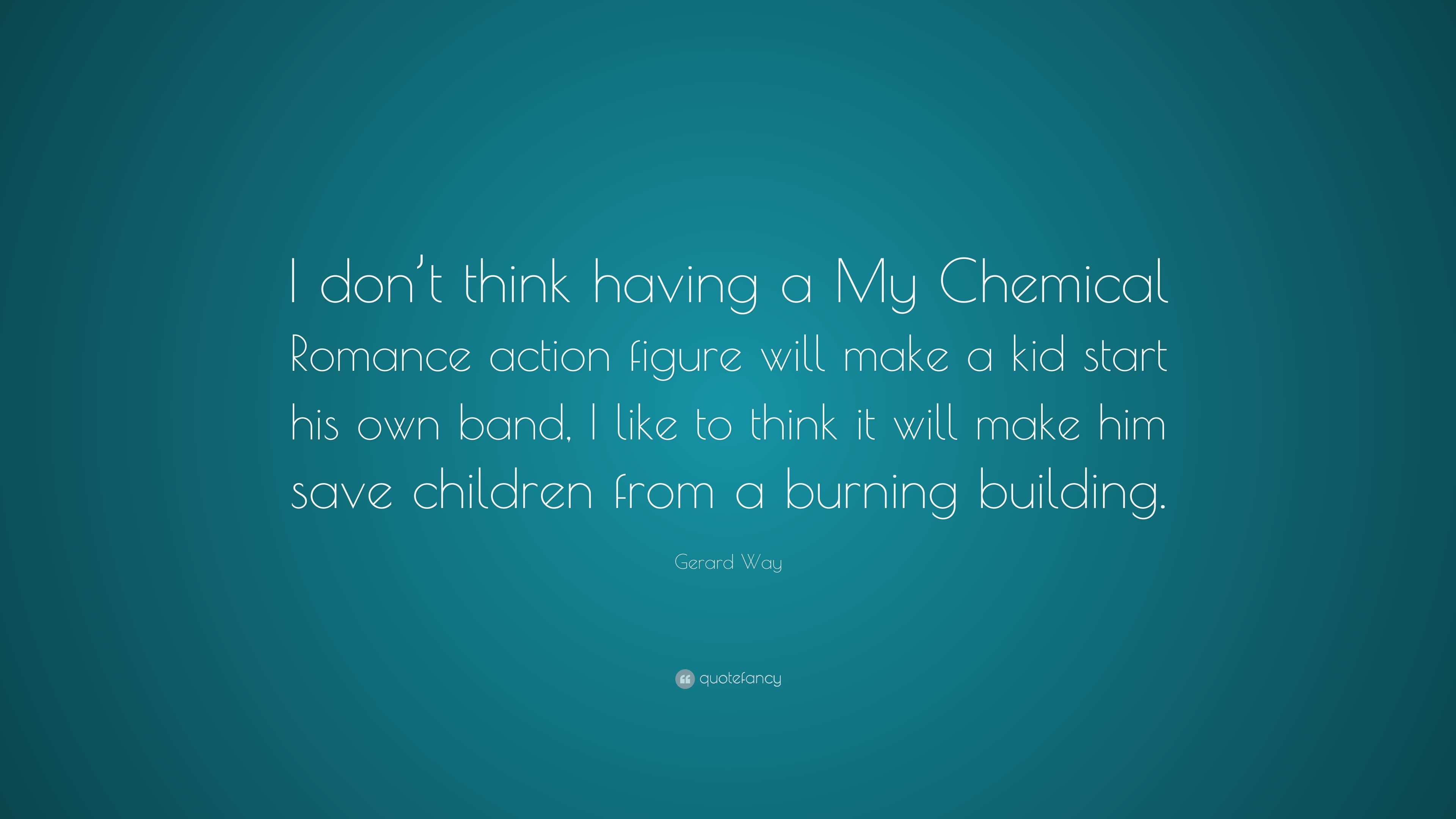 3840x2160 Gerard Way Quote: “I don't think having a My Chemical Romance action