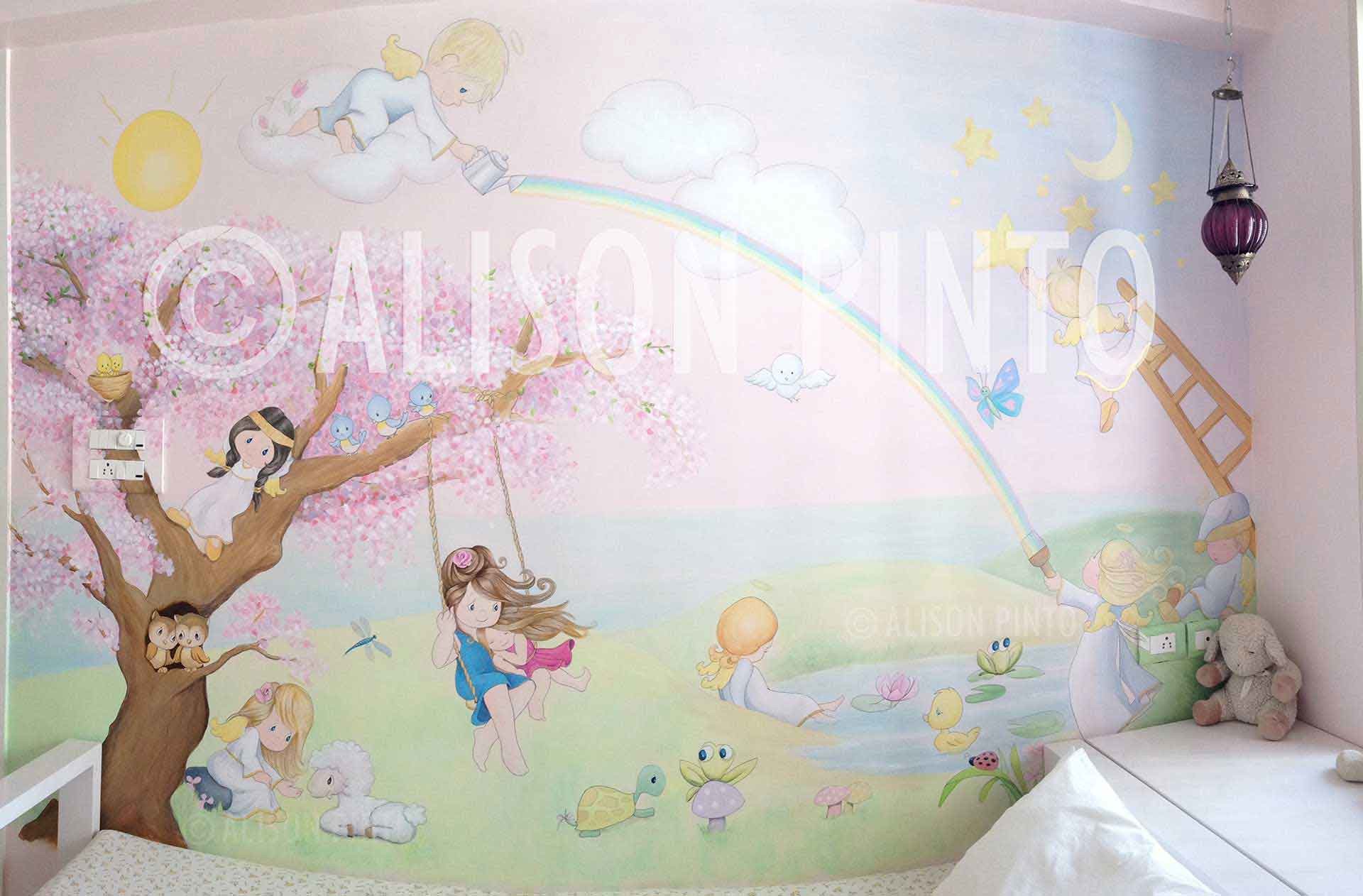 1920x1262 'PRECIOUS MOMENTS' by Alison Pinto | SIZE | Wall Mural for Childs Bedroom |  Original Art. '