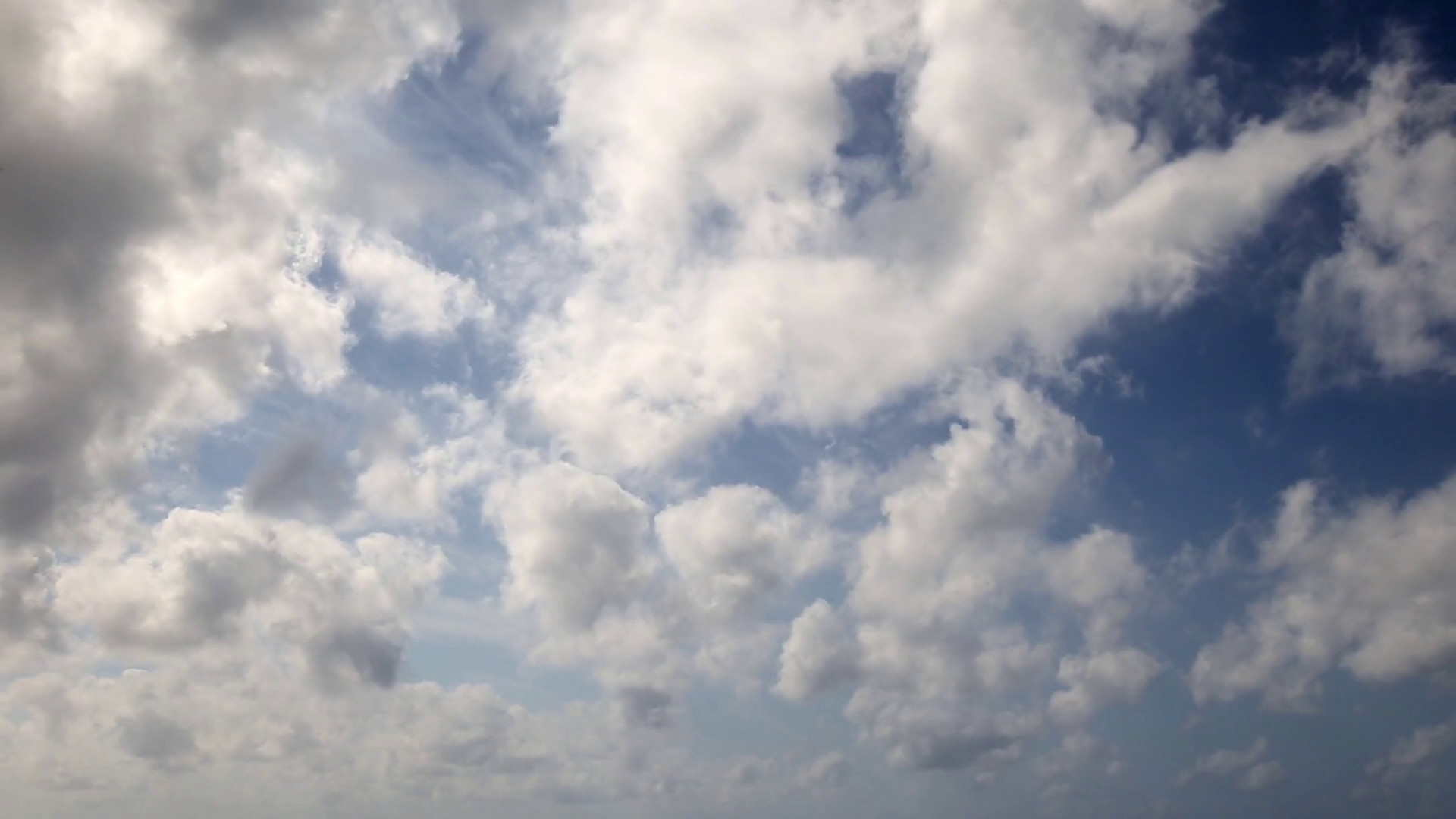 1920x1080 Clouds flying on blue sky background timelaps full hd stock video
