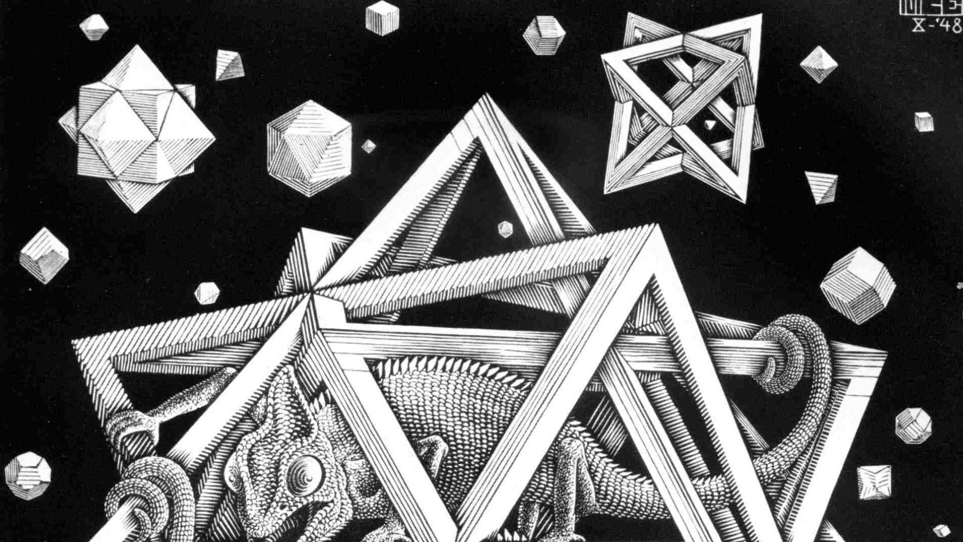 1920x1080 M.C. Escher Wallpaper Downloads | escher 3D and CG & Abstract
