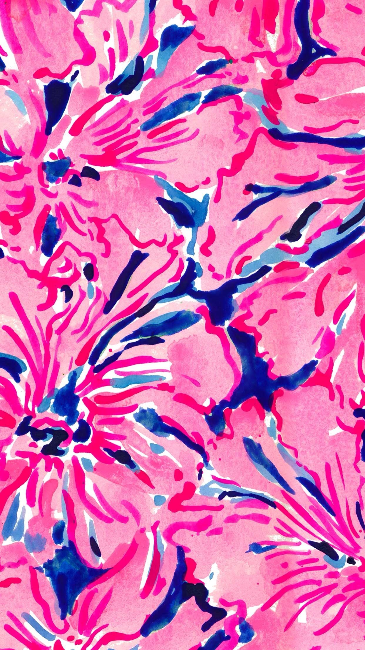 1242x2208 Lilly Pulitzer summer cell phone wallpaper
