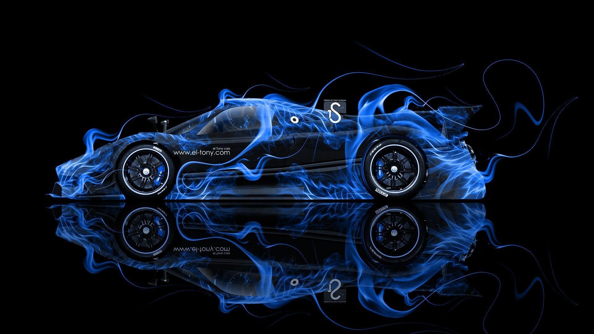 1920x1080 Pagani-Zonda-Revolucion-Blue-Fire-Abstract-Car-2014-