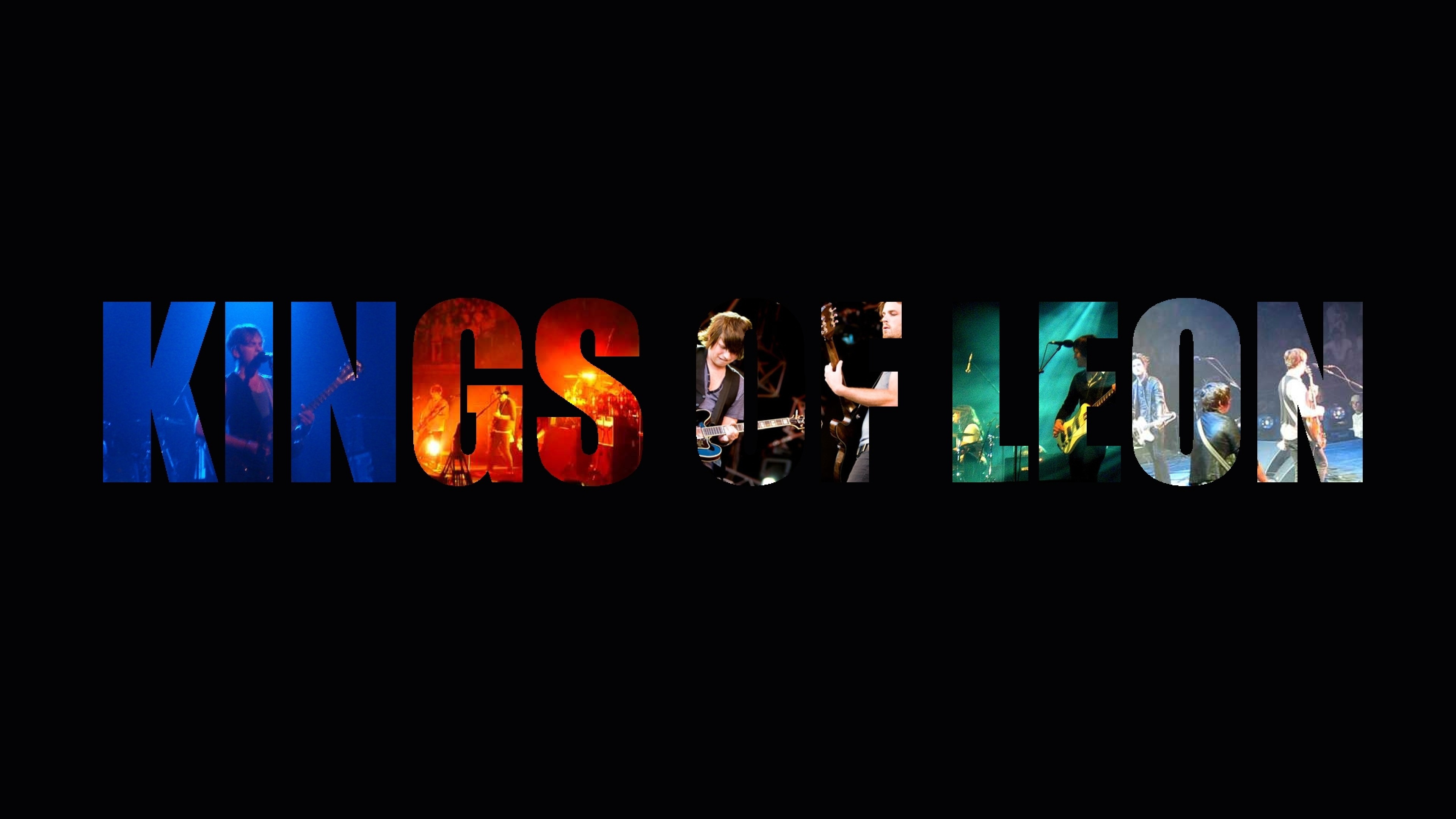 3840x2160  Wallpaper kings of leon, letters, action, concert, members