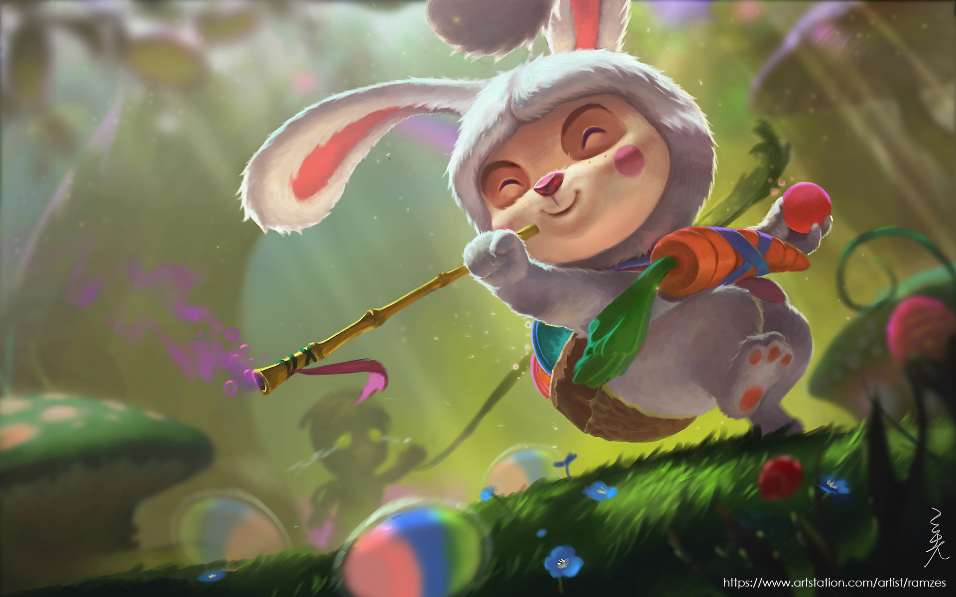 1920x1200 Cottontail Teemo wallpaper