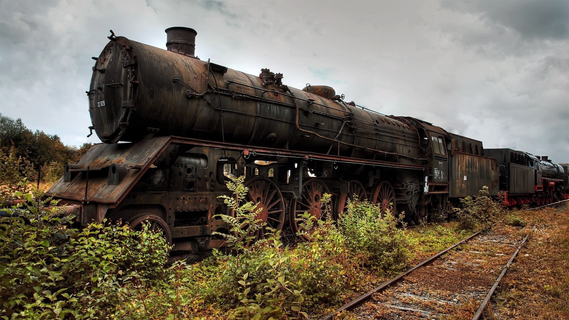 1920x1080  Rusted Train Industrial Plants