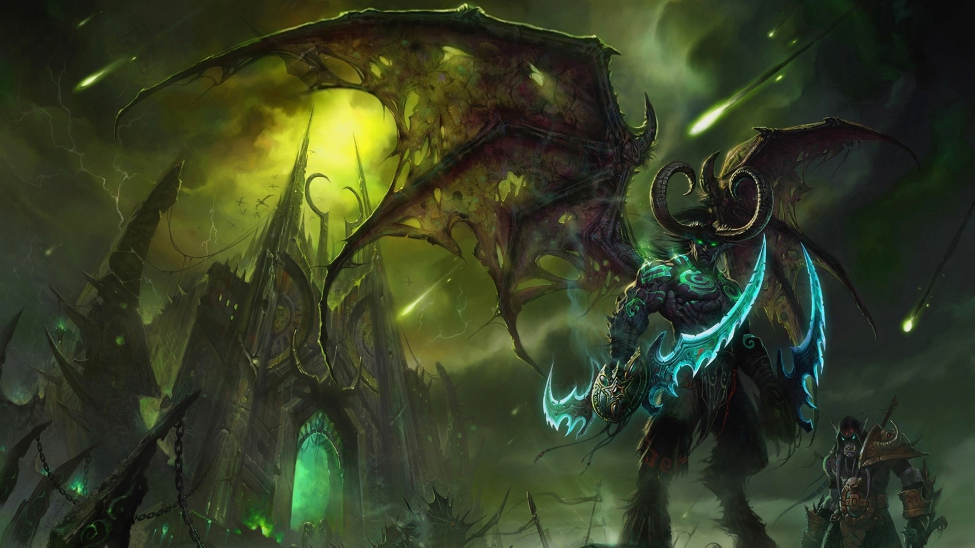 1920x1080 Preview wallpaper illidan stormrage, lord of outland, black temple, world  of warcraft,