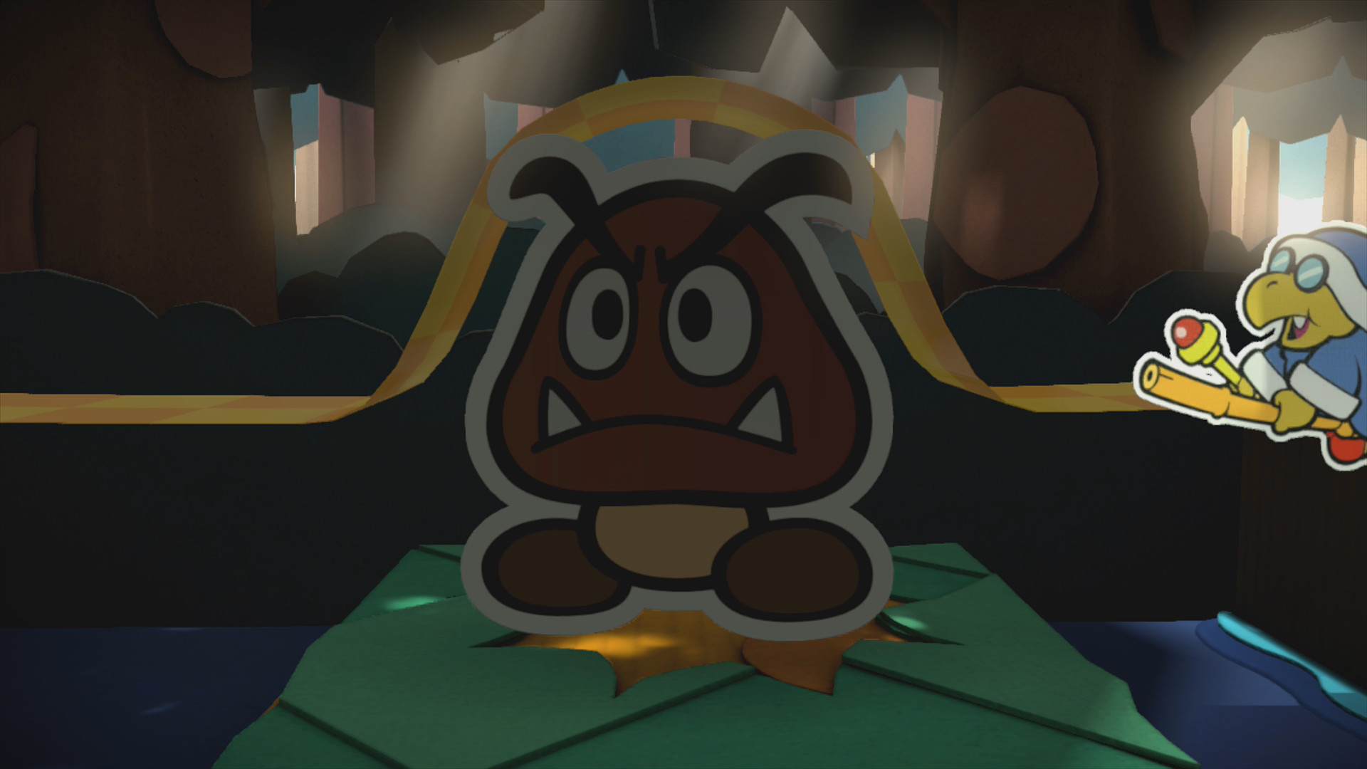 1920x1080 As usual, Kamek is up to nothing good, and you'll see it first hand. The  poor short Goomba is now a giant one that messes up the path. Walk over to  it, ...