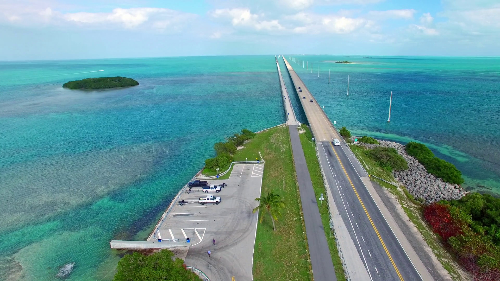 1920x1080 Florida Keys aerial view of Overseas Highway Bridge Stock Video Footage -  VideoBlocks