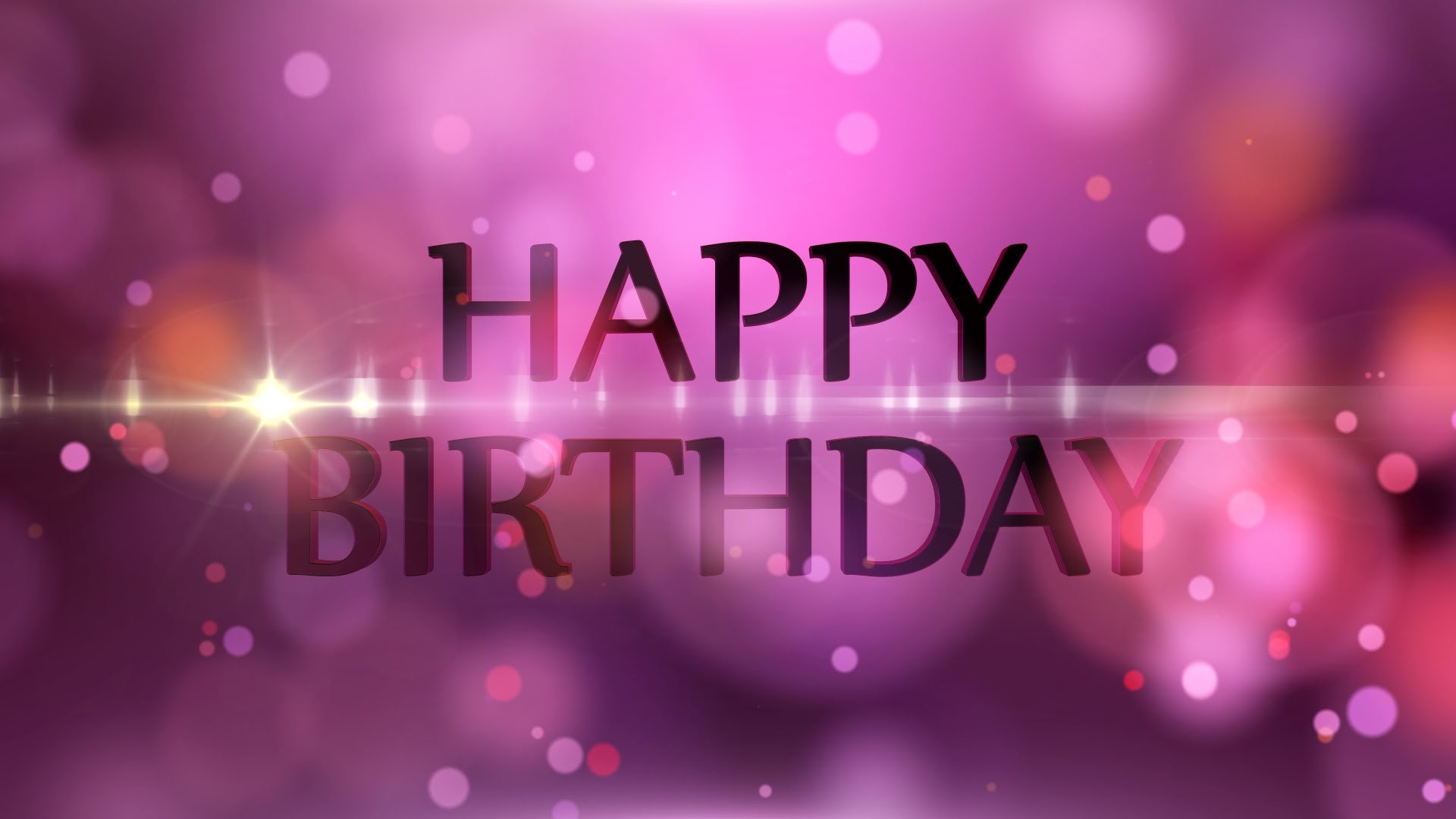 1920x1080 Happy Birthday - Motion Graphics Background - Light and Bokeh - YouTube