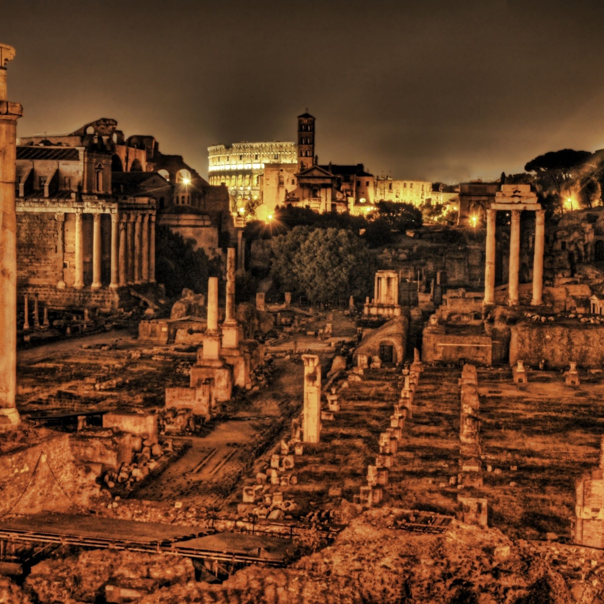 2048x2048 Ancient Roman Forum iPad 3,4 & Air Wallpaper