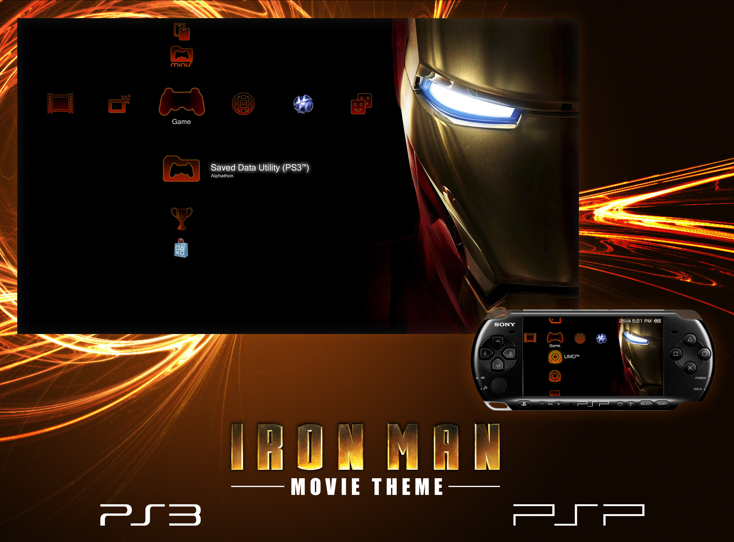 2509x1853 ... Iron Man Theme for PS3 and PSP by Alphathon