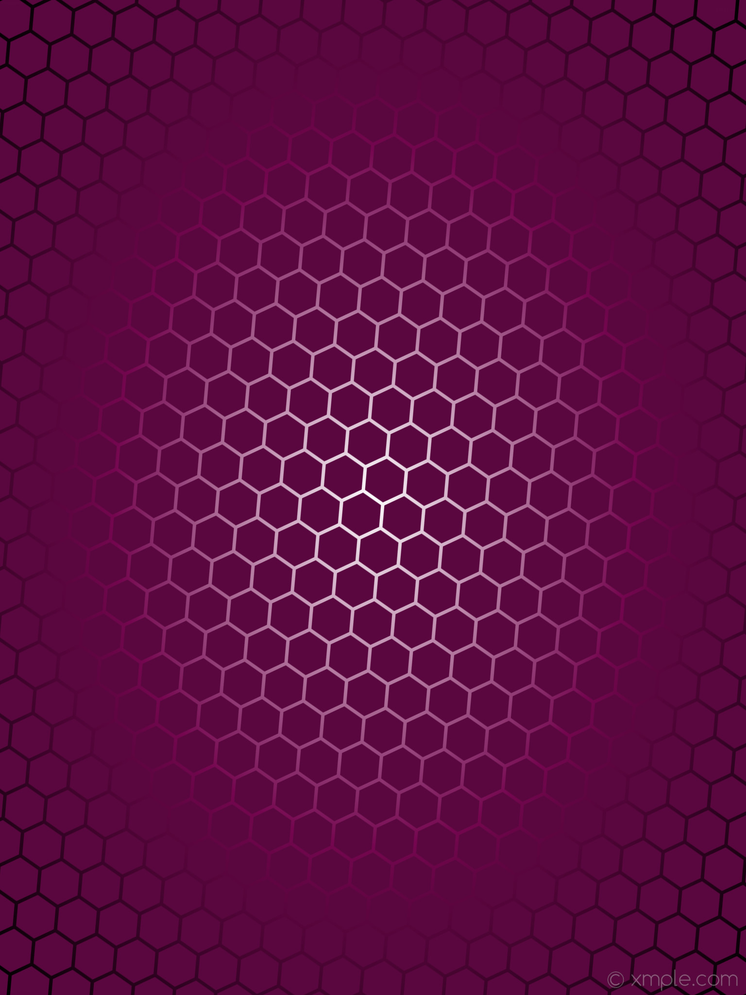 1536x2048 wallpaper gradient white hexagon black pink glow dark pink #59073e #ffffff  #74064f diagonal