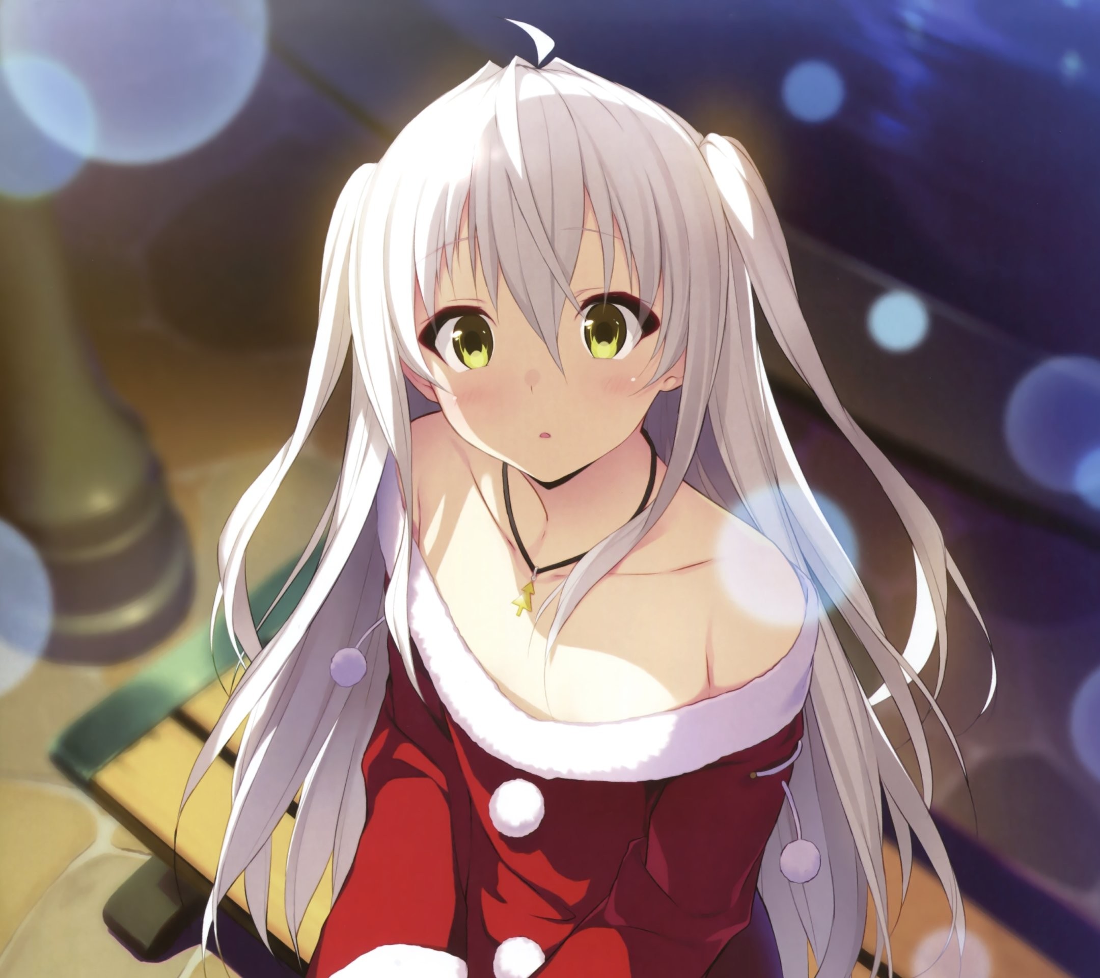 2160x1920 Christmas anime 2017 Charlotte Nao Tomori.Android wallpaper 
