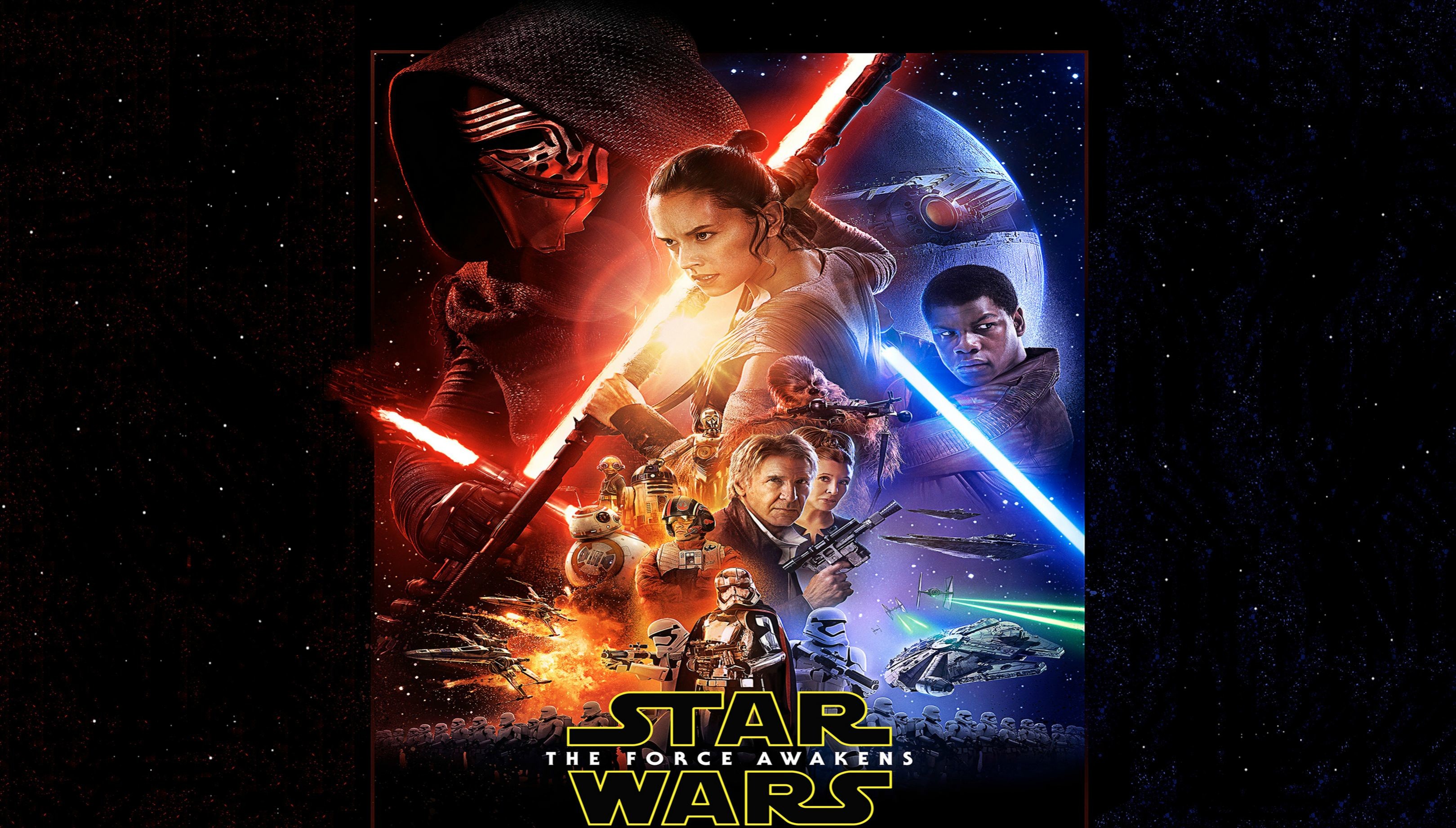 3239x1841 Star Wars The Force Awakens Poster Wallpaper