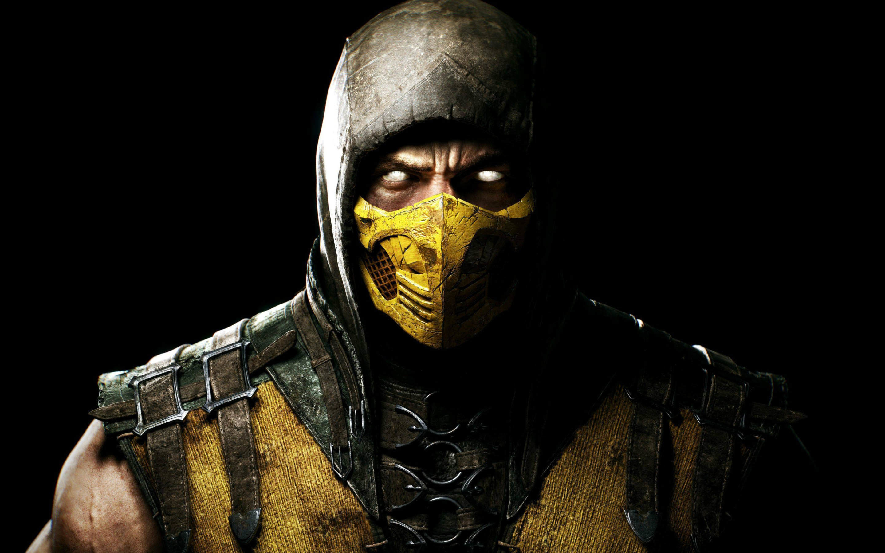 2880x1800 Mortal Kombat X Trailer: Scorpion's Face  wallpaper