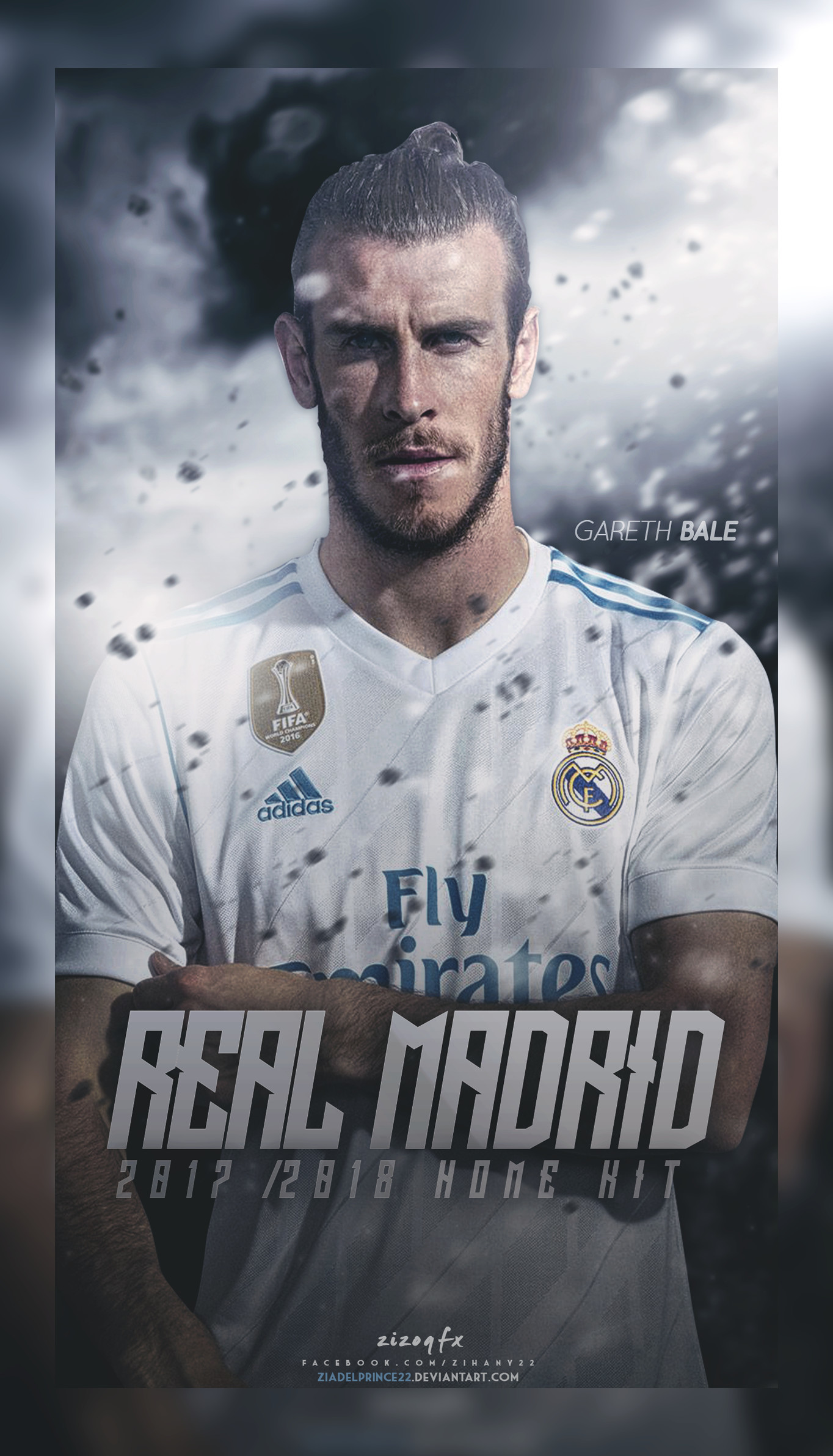 1364x2382  Real Madrid 2017/2018 Home kit poster by Ziadelprince22 on  DeviantArt. Download. Gareth Bale Wallpapers ...