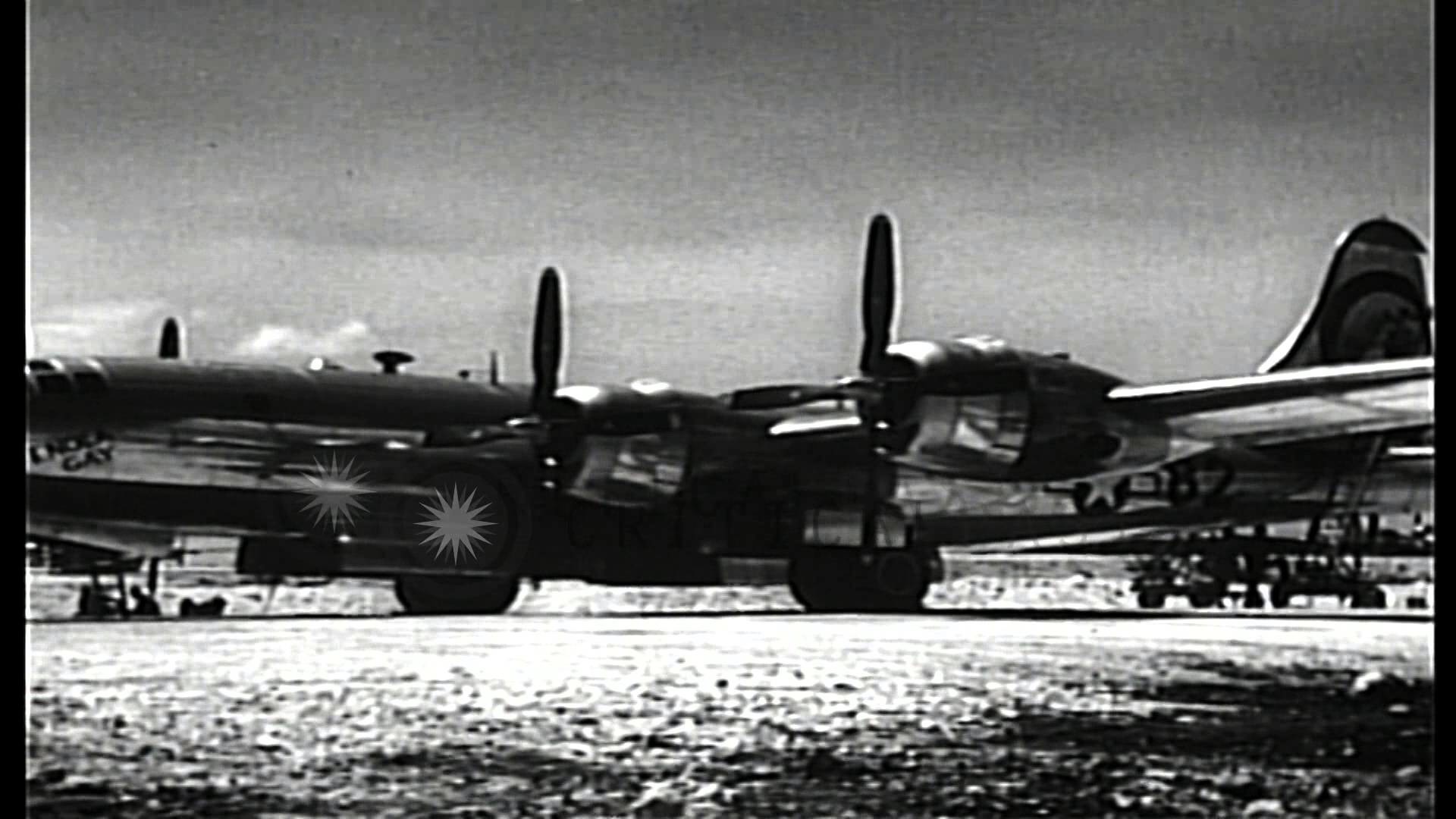 1920x1080 'Enola Gay,' the B-29 that dropped atomic bomb on Hiroshima,parked at North  Field...HD Stock Footage