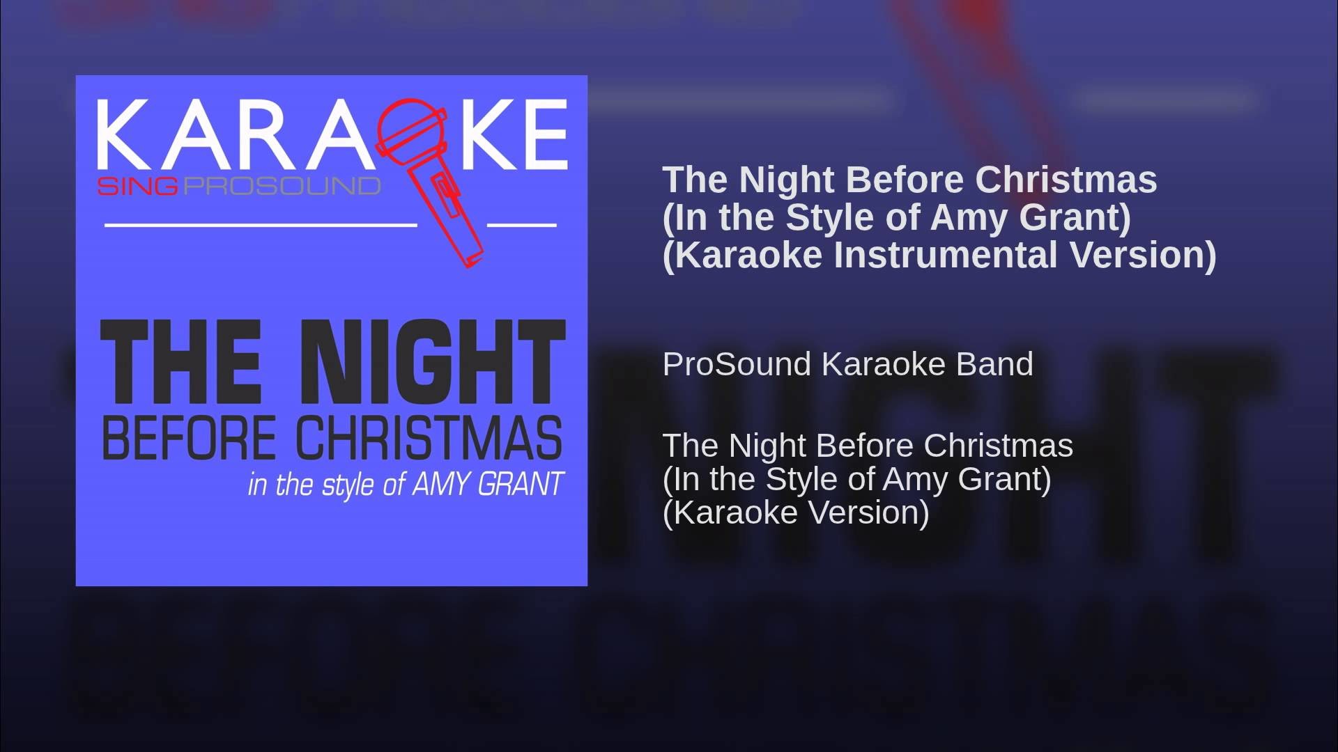 1920x1080 The Night Before Christmas (In the Style of Amy Grant) (Karaoke  Instrumental Version)