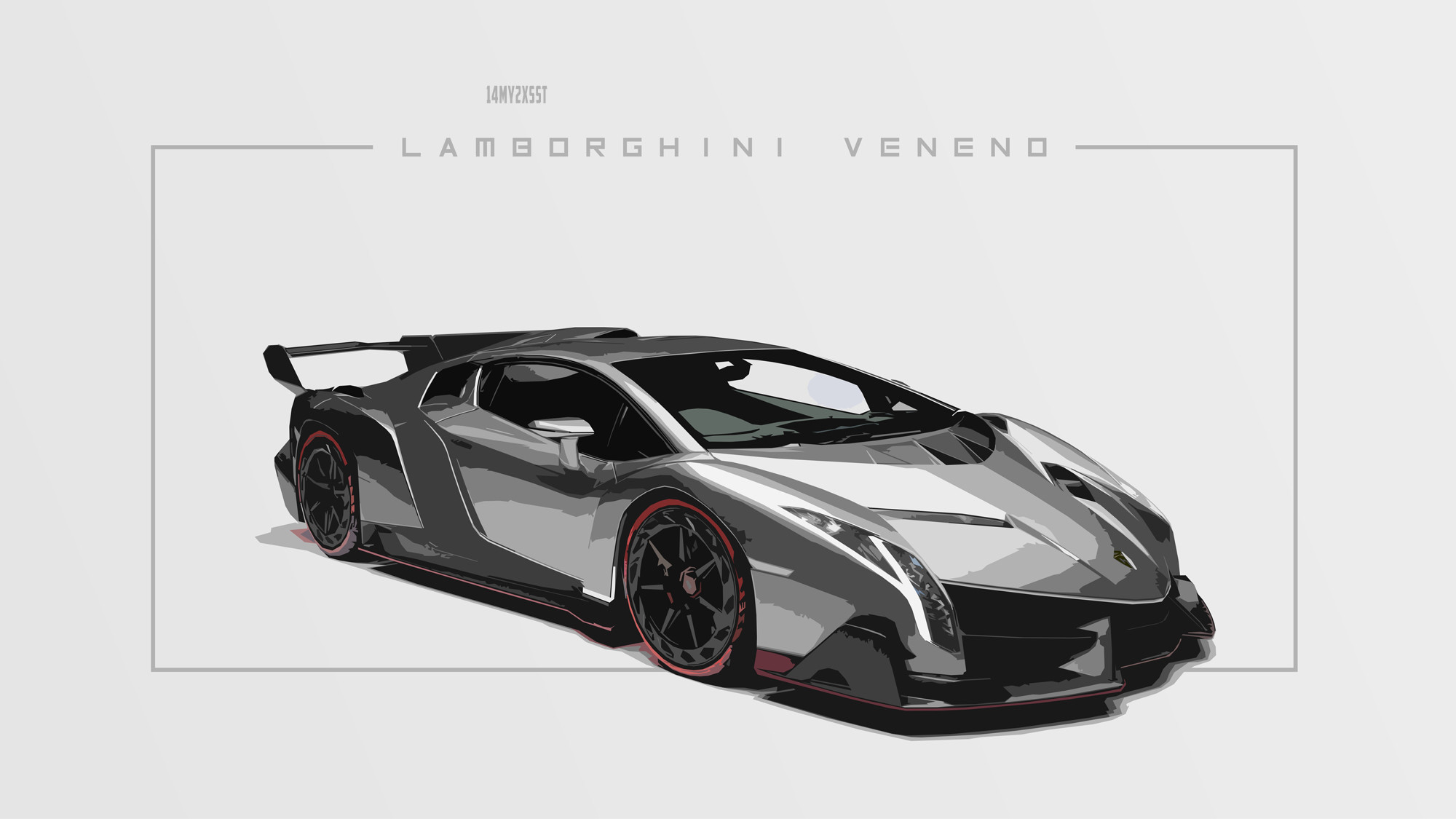 2000x1125 Lamborghini Veneno Lamborghini Car Artistic Sport Car Black & White 4k UHD  Wallpaper