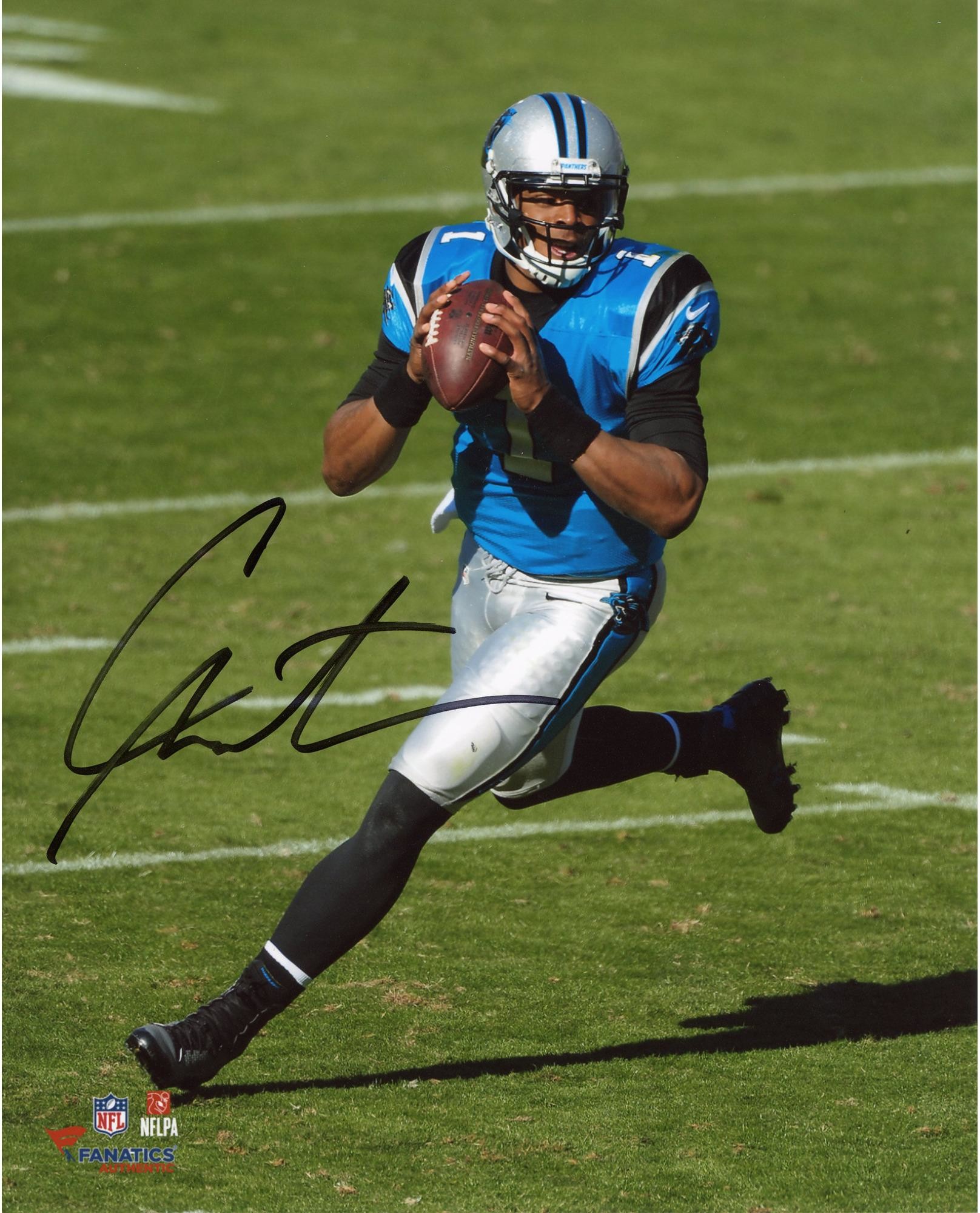 1616x2000 Cam Newton Carolina Panthers Autographed 8" x 10" Vertical Scramble  Photograph