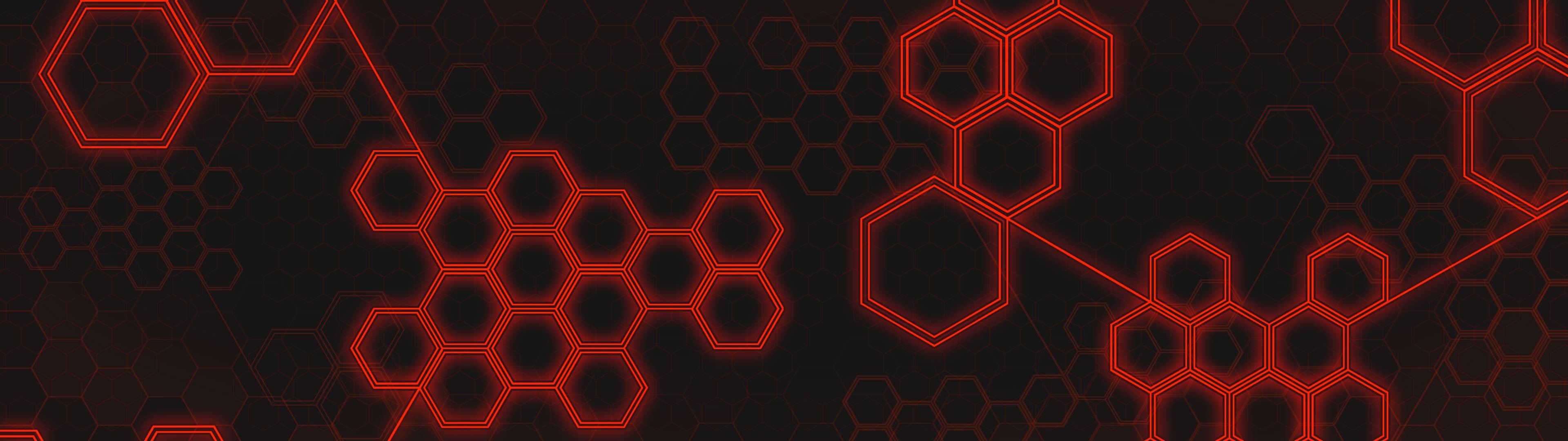 3840x1080 Red Hexagons. Made by me for two screens.