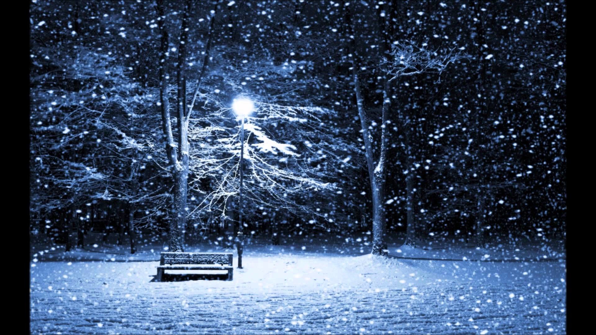 1920x1080 ... Snow Falling At Night