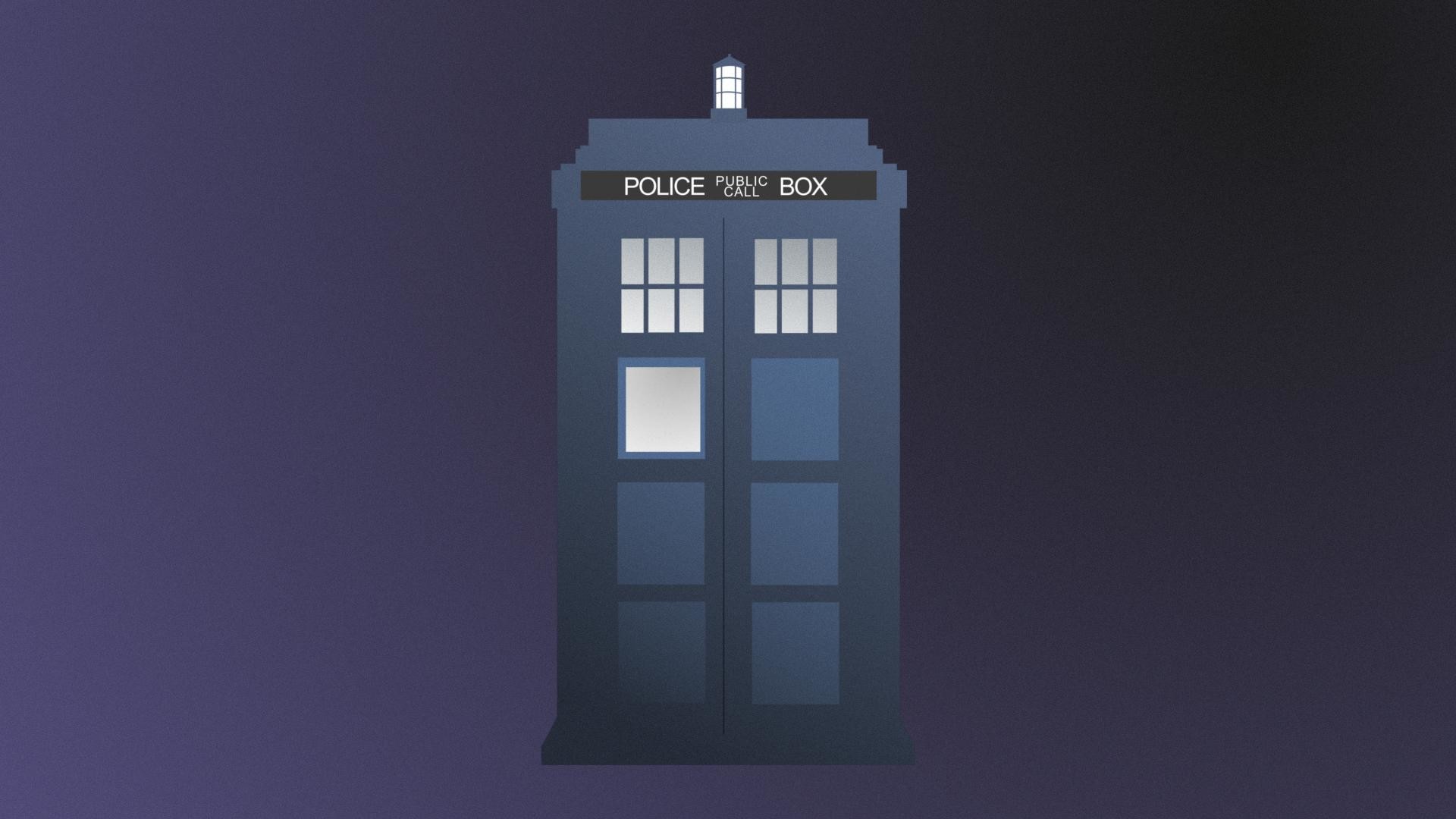 1920x1080 Minimalist Doctor Who Tardis [] [OC] ...