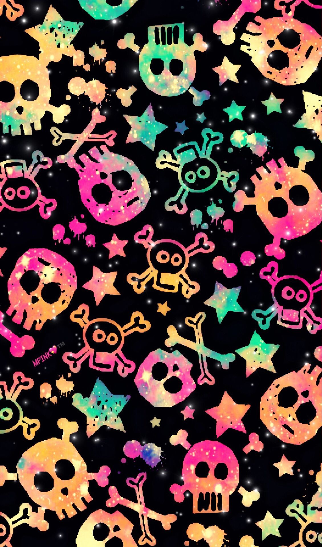 1130x1920 Punk Rock Galaxy Wallpaper #androidwallpaper #iphonewallpaper #wallpaper  #galaxy #sparkle #glitter #lockscreen #pretty #pink #cute #girly #skull  #stars ...