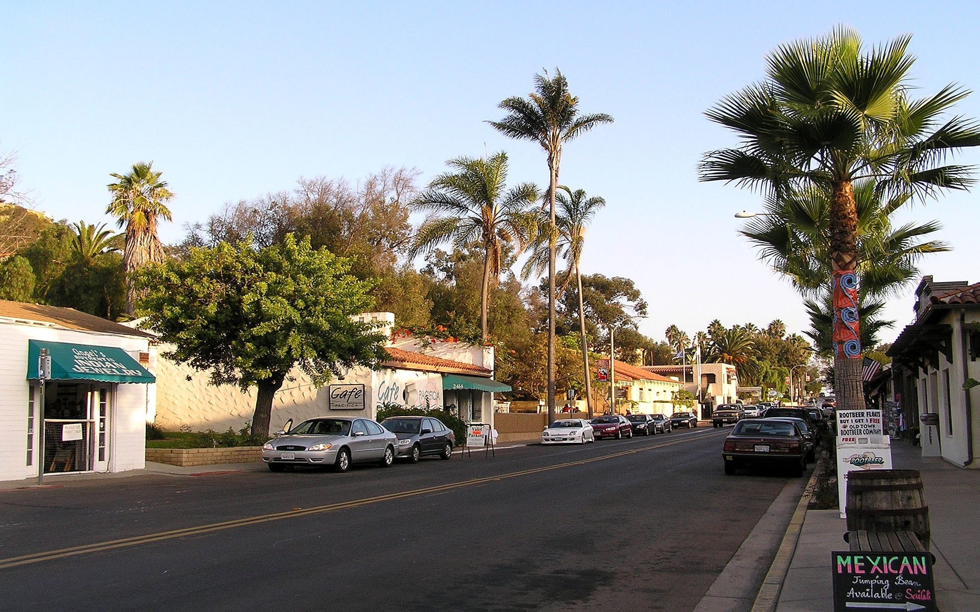 1920x1200 Mission, San diego, California, Usa, Street, Cars, Palm trees wallpaper and  background