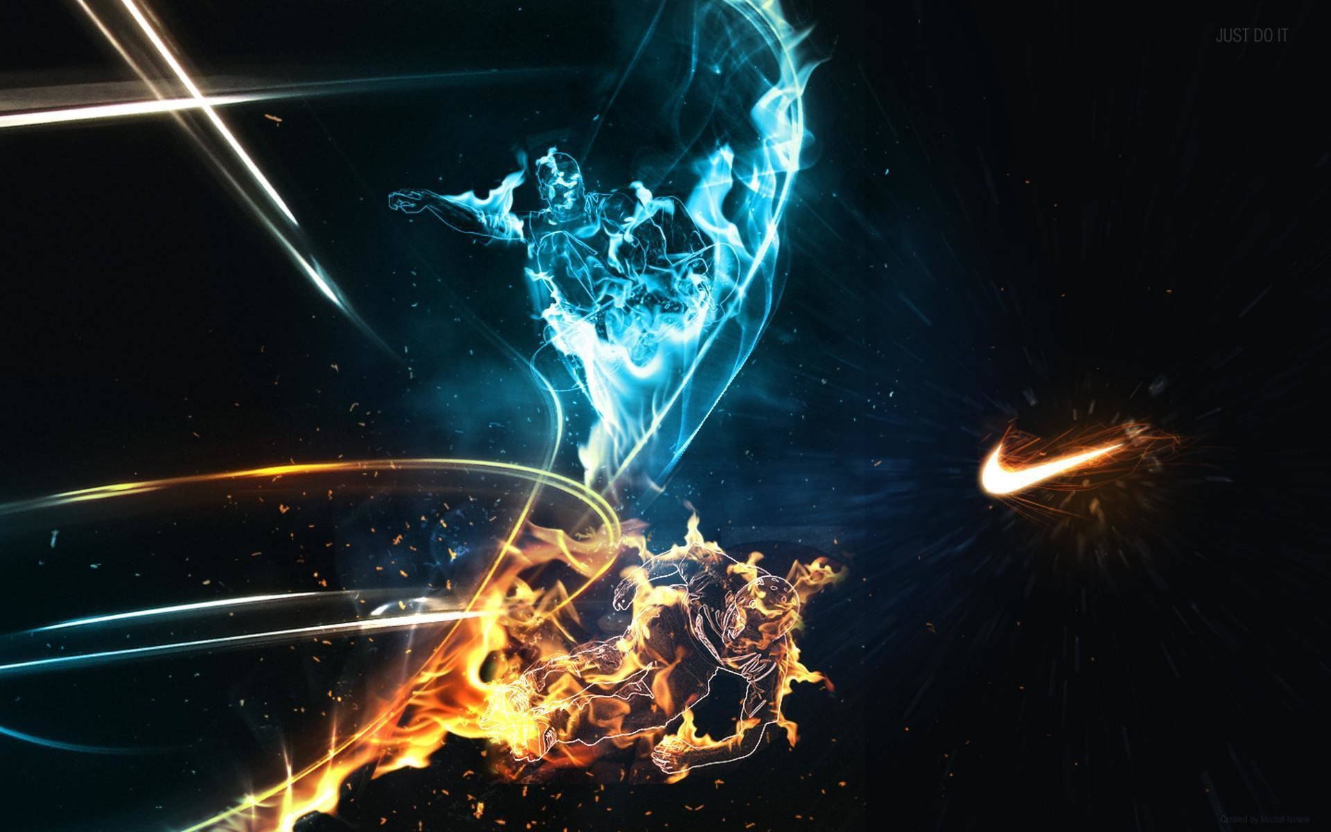 1920x1200 Nike Fire and ice wallpapers and images - wallpapers, pictures, photos