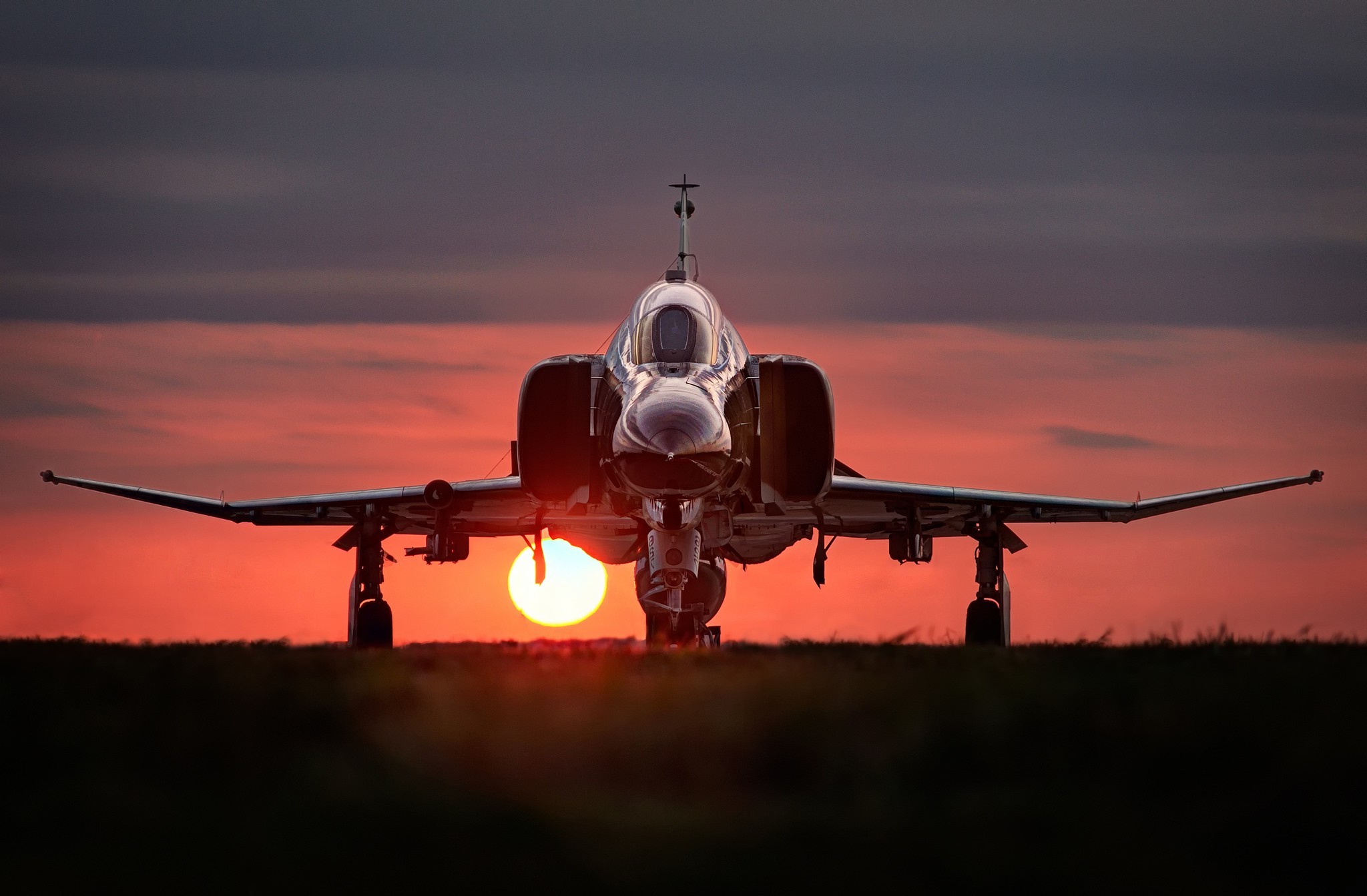 2048x1343 aircraft, F 4 Phantom II, Sunset, Military Aircraft Wallpapers HD / Desktop  and Mobile Backgrounds