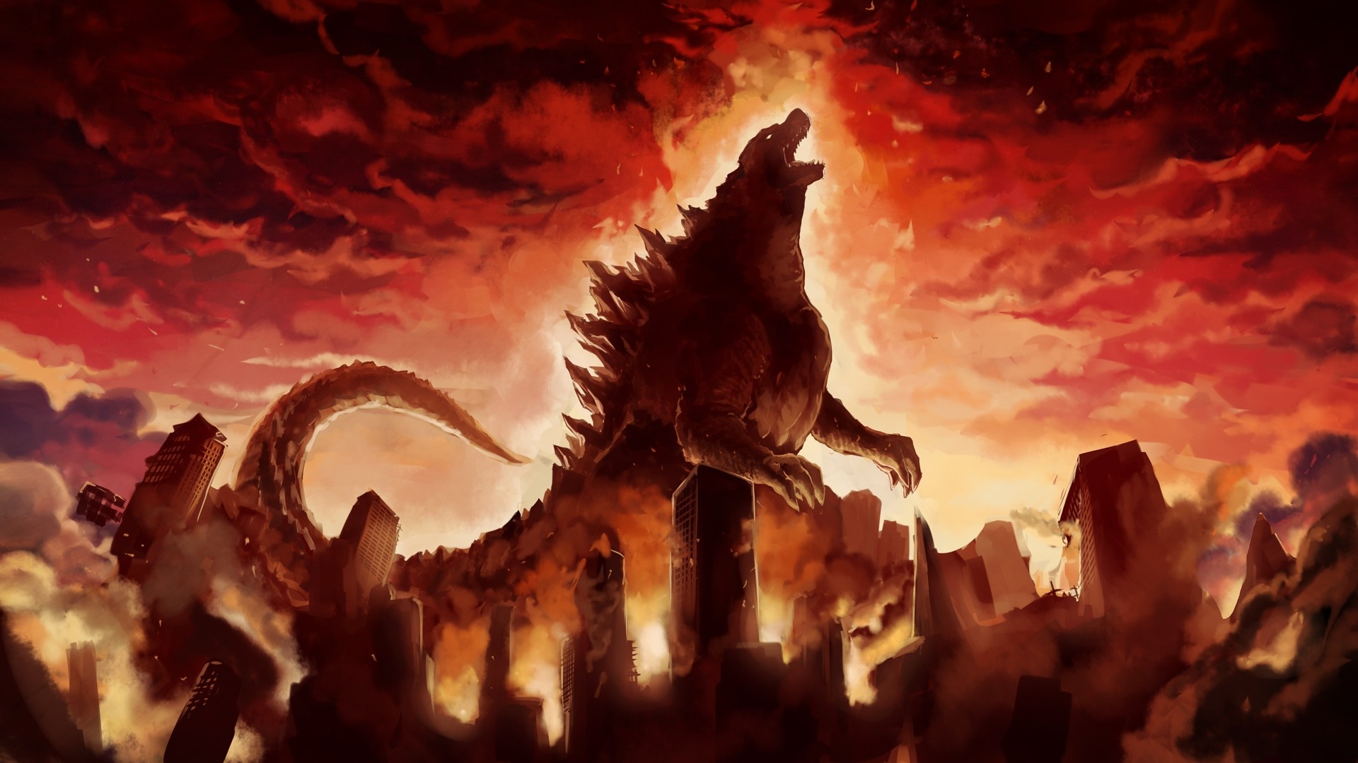 1920x1080 Godzilla (2014) HD Pretty Wallpaper