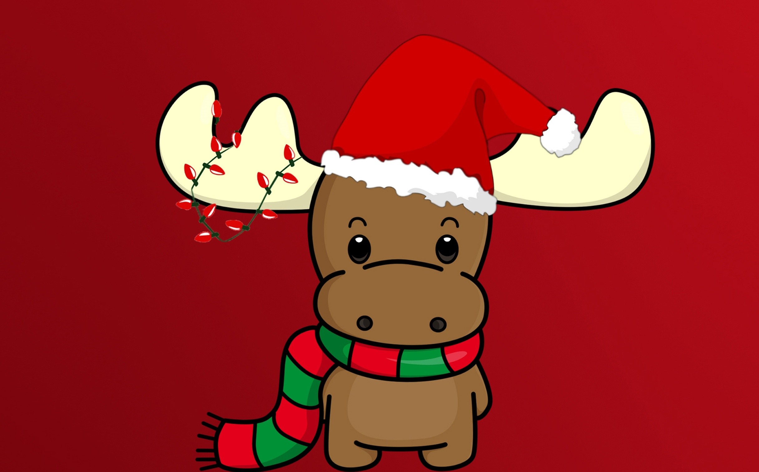 2432x1512 Cute christmas Reindeer HD Wallpaper