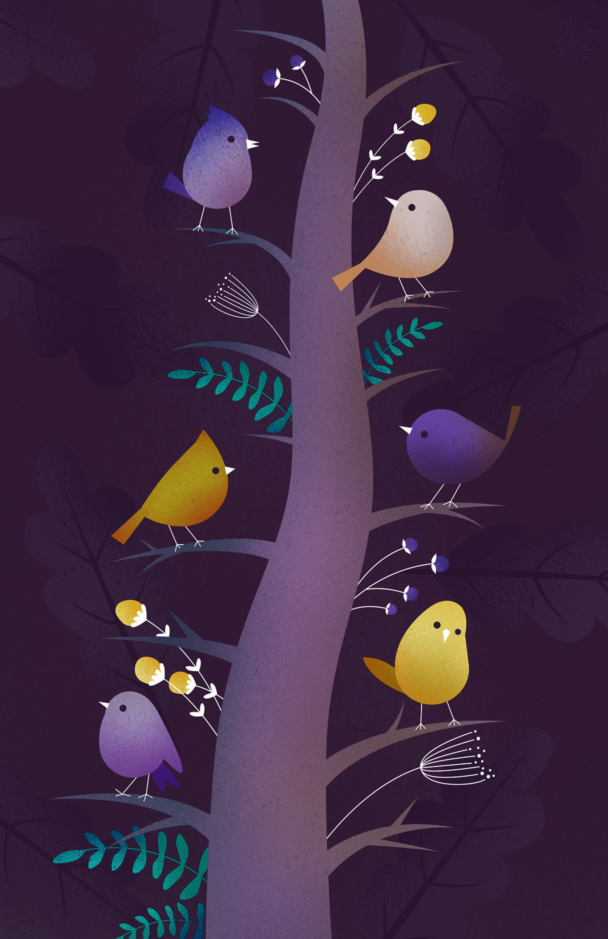 1941x3000 Birds Tree Art Branches - Free Stock Photos, Images, HD Wallpaper