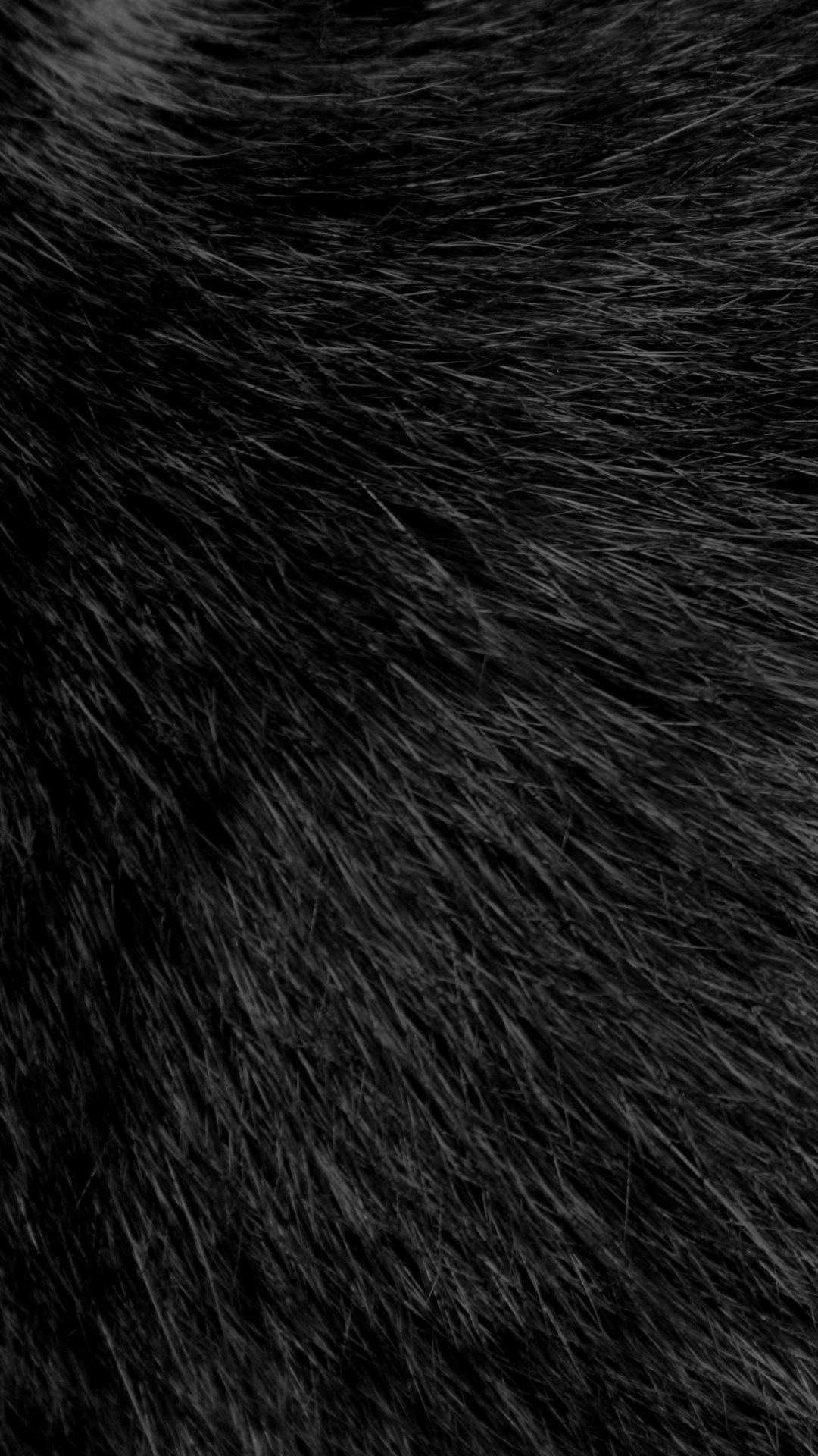 1080x1920 Black Fluffy Fur