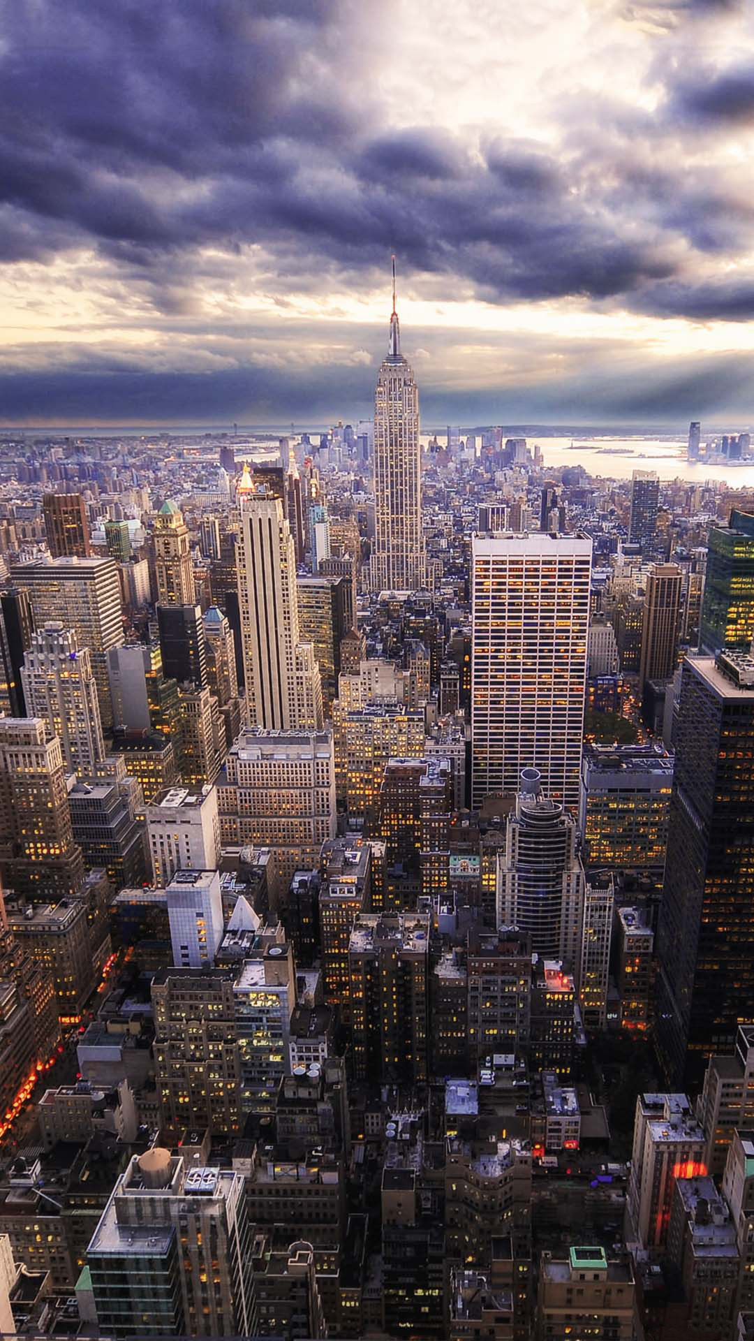 1080x1920 HDR New York Skyline View Android Wallpaper ...