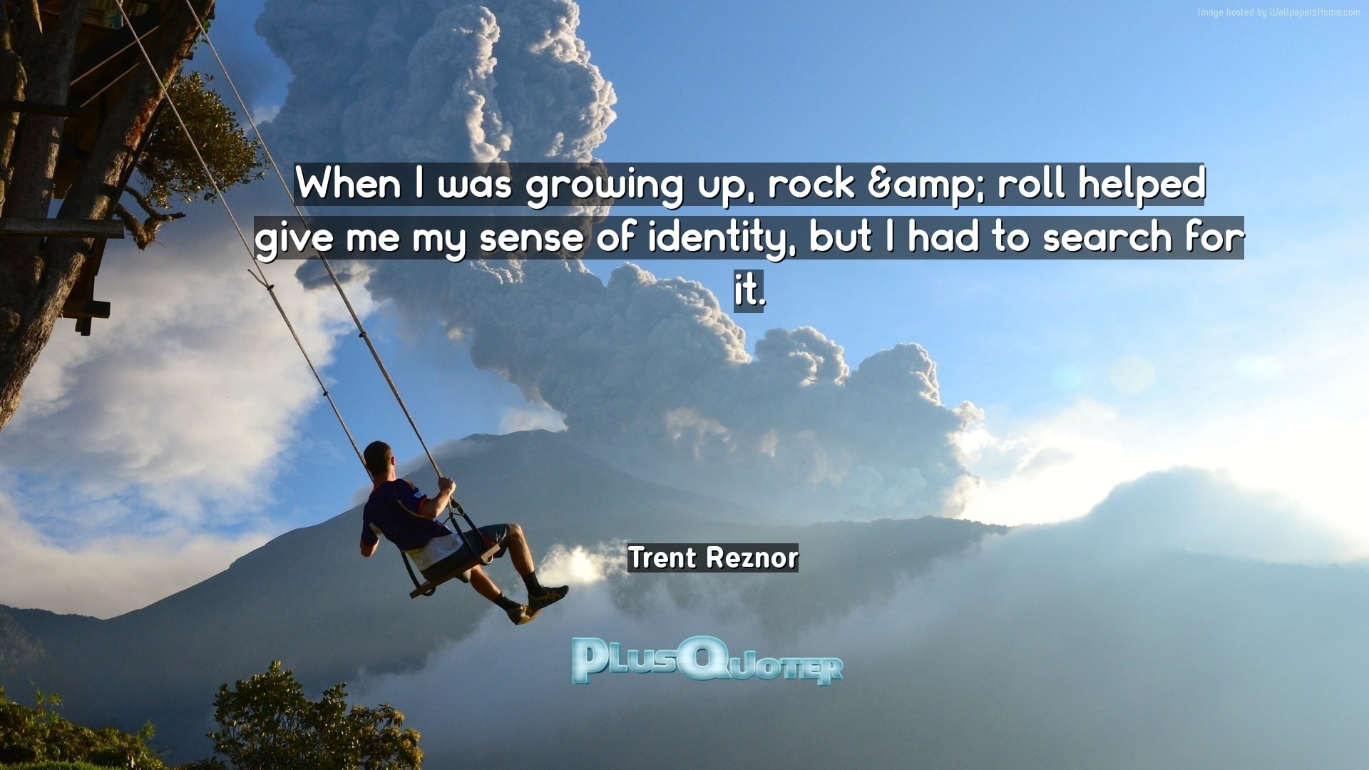 1920x1080 Download Wallpaper with inspirational Quotes- "When I was growing up, rock  & roll