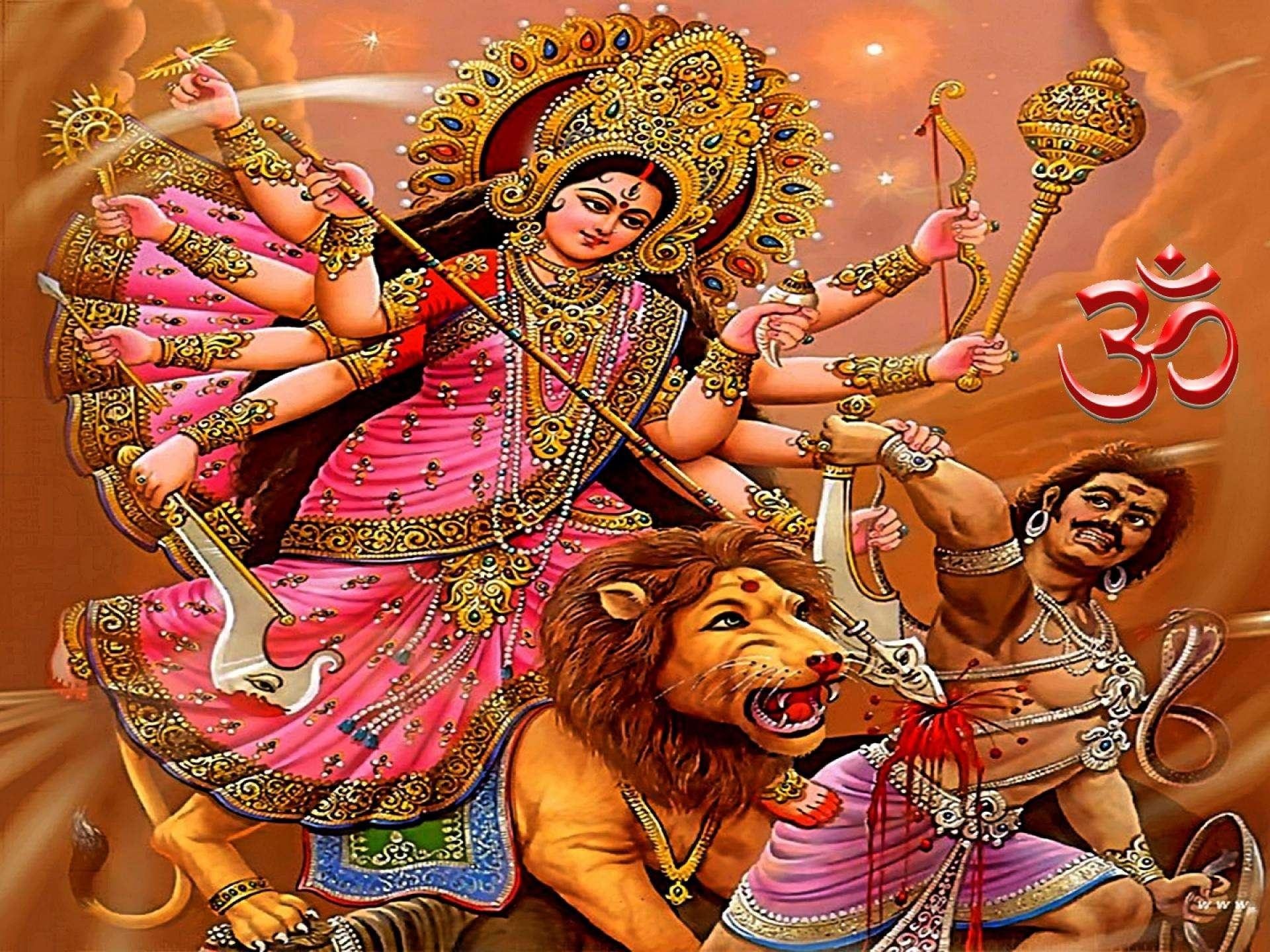 1920x1440 Wallpaper Goddess Durga Blessing Caring Hinduism Loving Wallpapers Picture