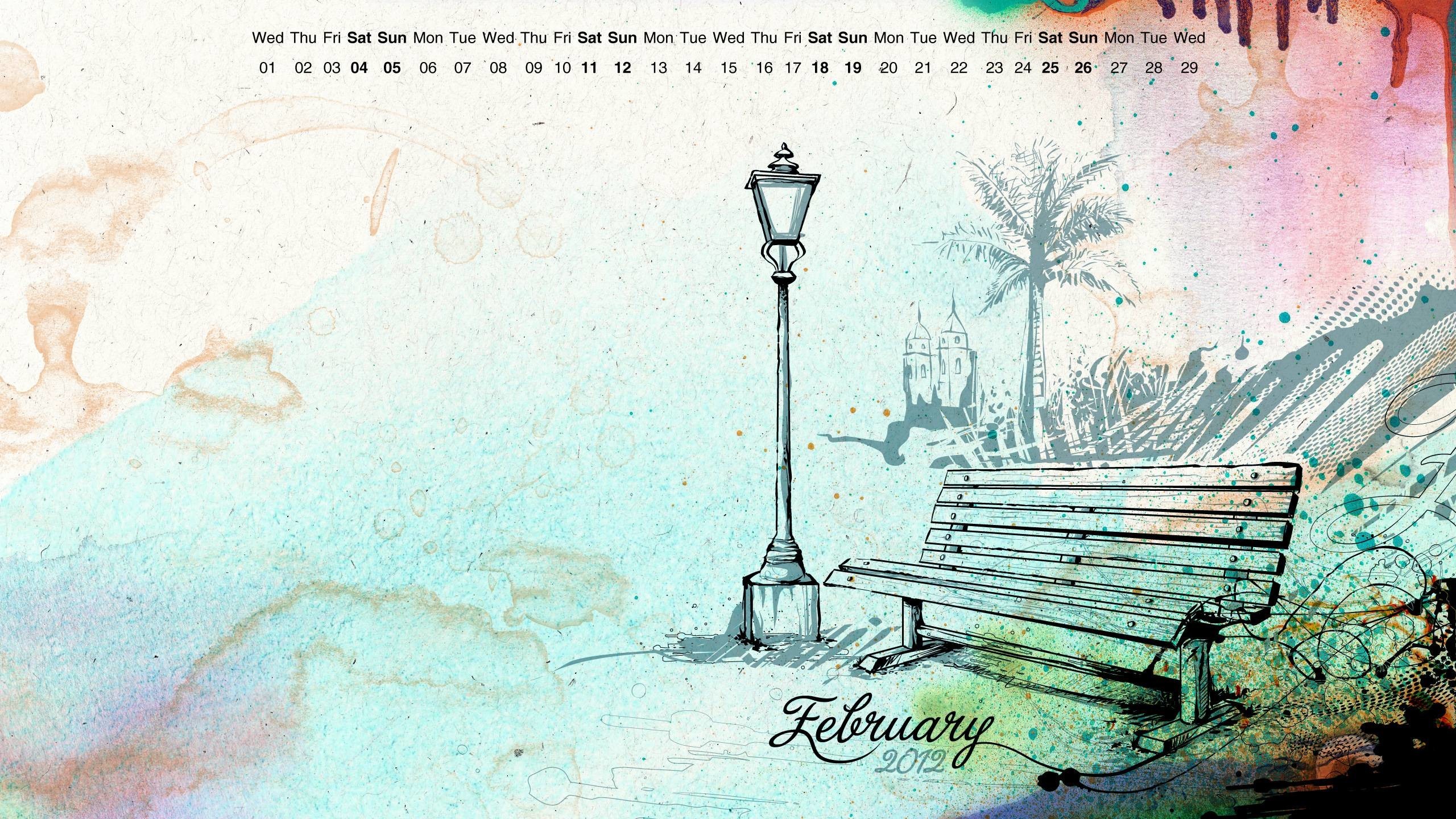 2560x1440  February Wallpaper by reiiz on DeviantArt