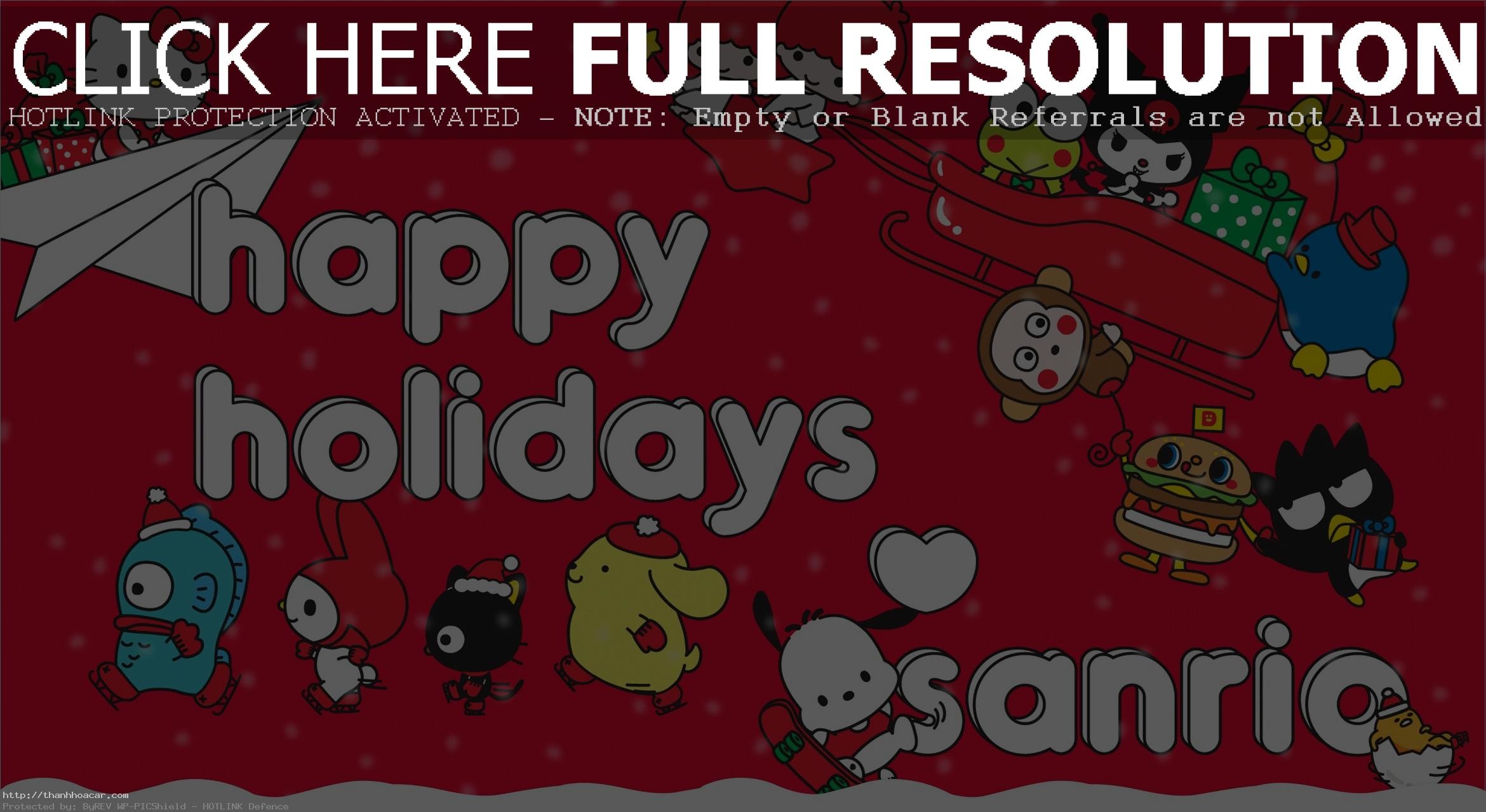 2340x1280 Hello Kitty Happy Holidays