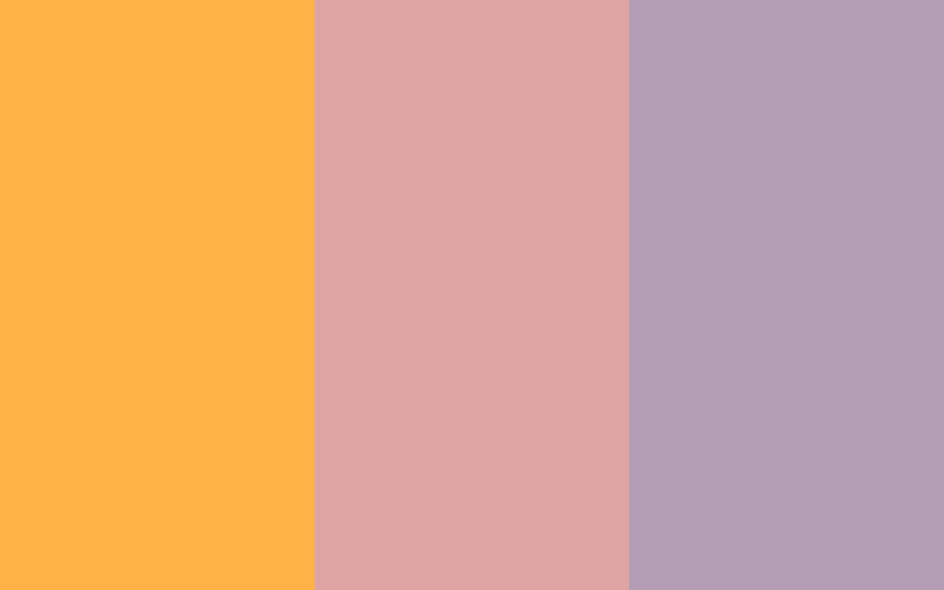 1920x1200 Orange, Pastel Pink and Pastel Purple solid three color background .