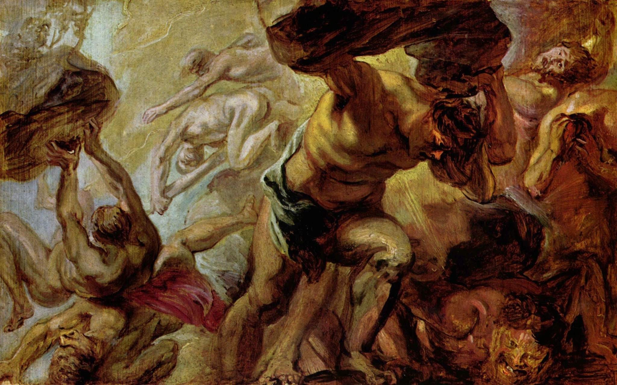 2048x1278 General  Greek mythology artwork painting Peter Paul Rubens  Overthrow of the Titans classic art