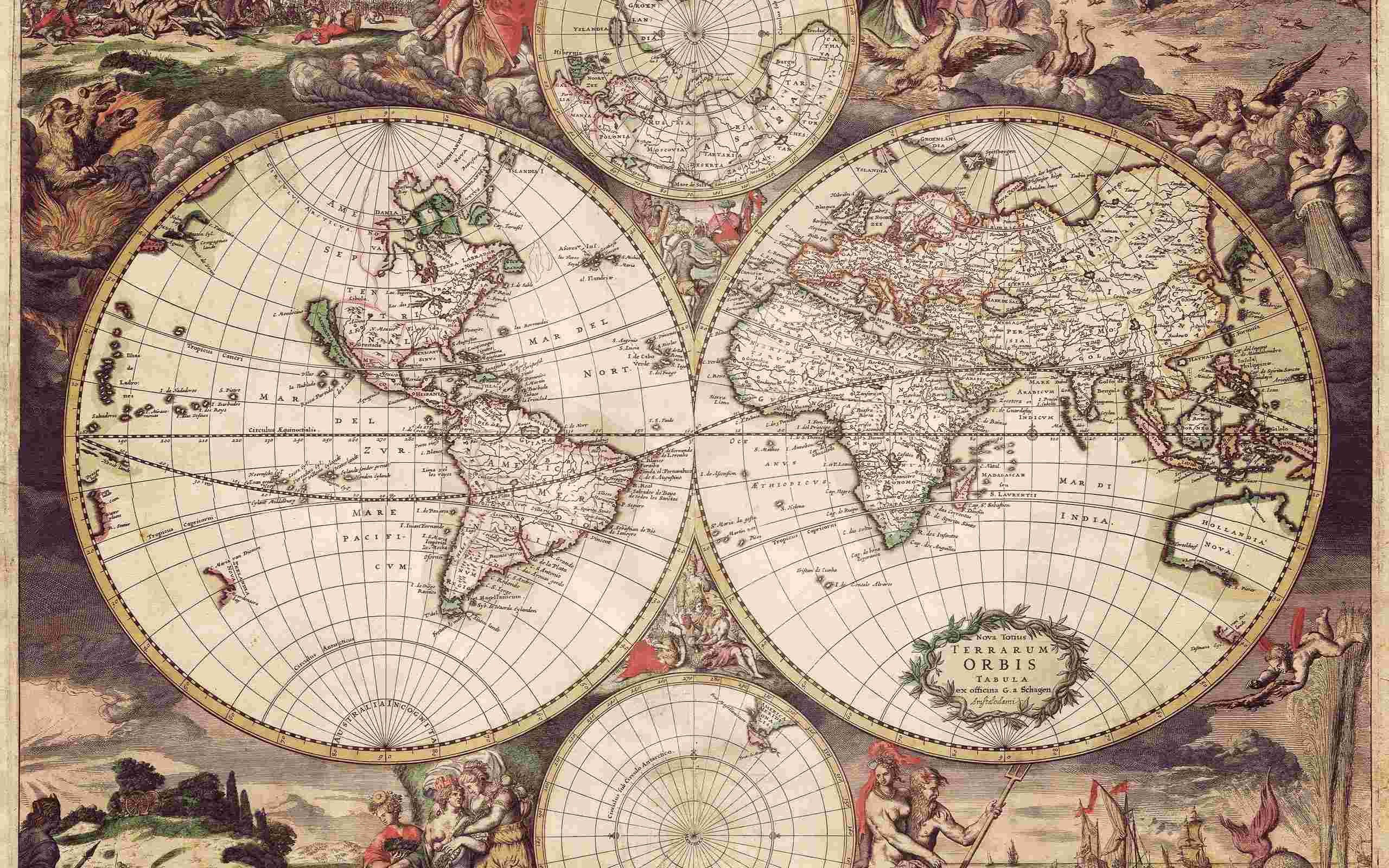 2560x1600 Old World map, 1689 wallpaper - Unsorted - Other - Wallpaper .