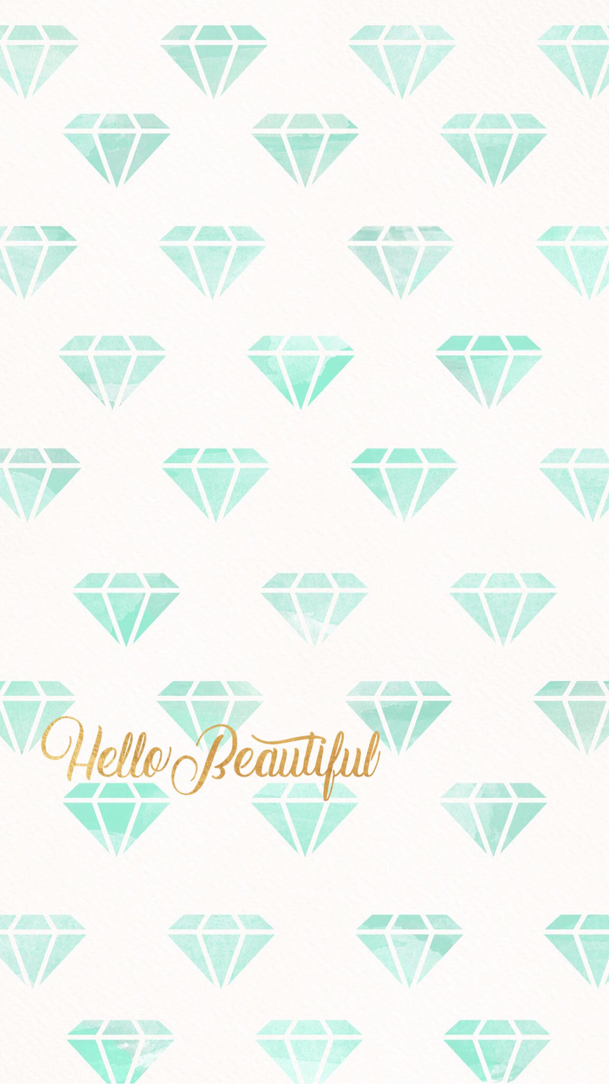 1242x2208 Hello beautiful, wallpaper, background, iPhone, phone, diamond, diamonds,  teal