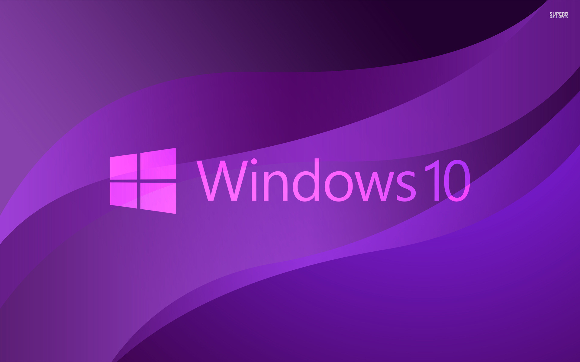 1920x1200 Windows 10 transparent text logo on purple wallpaper - Computer .